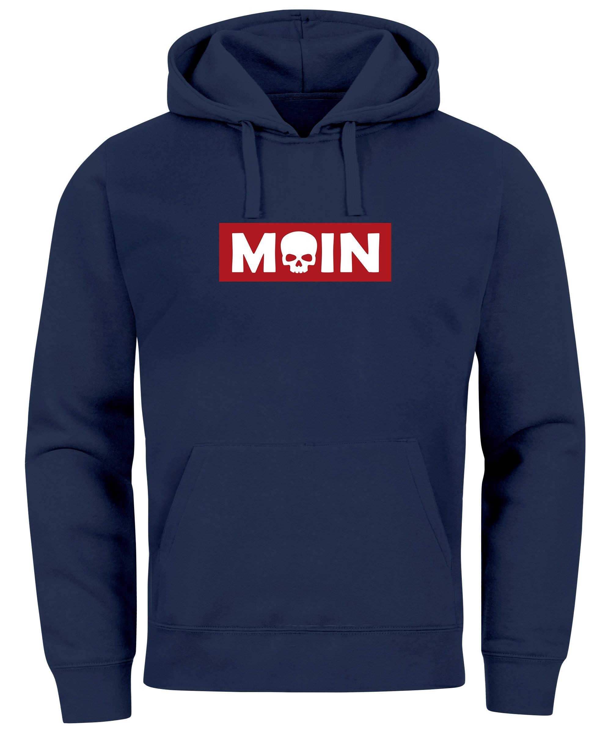 Neverless Hoodie Hoodie Herren Schriftzug Moin günstig online kaufen