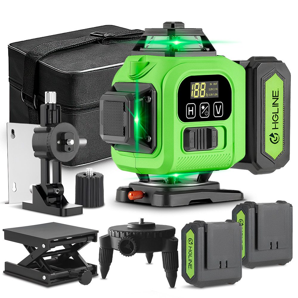 ONEVAN Laserwasserwaage 4x360°Linienlaser Grün Selbstnivellierend 4D günstig online kaufen