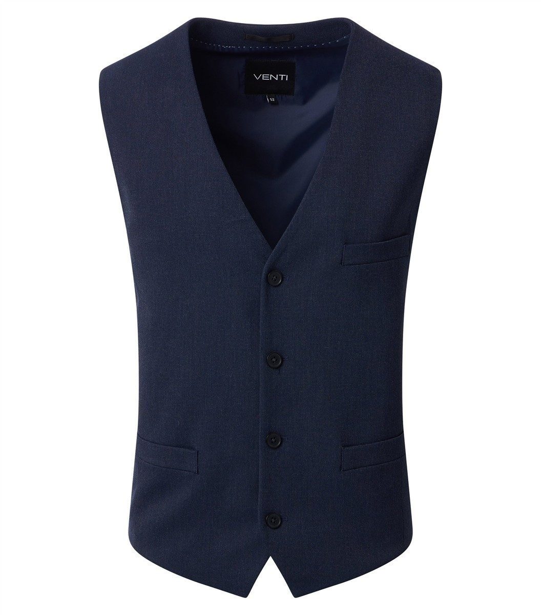 VENTI Anzugweste VENTI Herren Anzugweste FORMAL V-Neck Polyestermix Marine