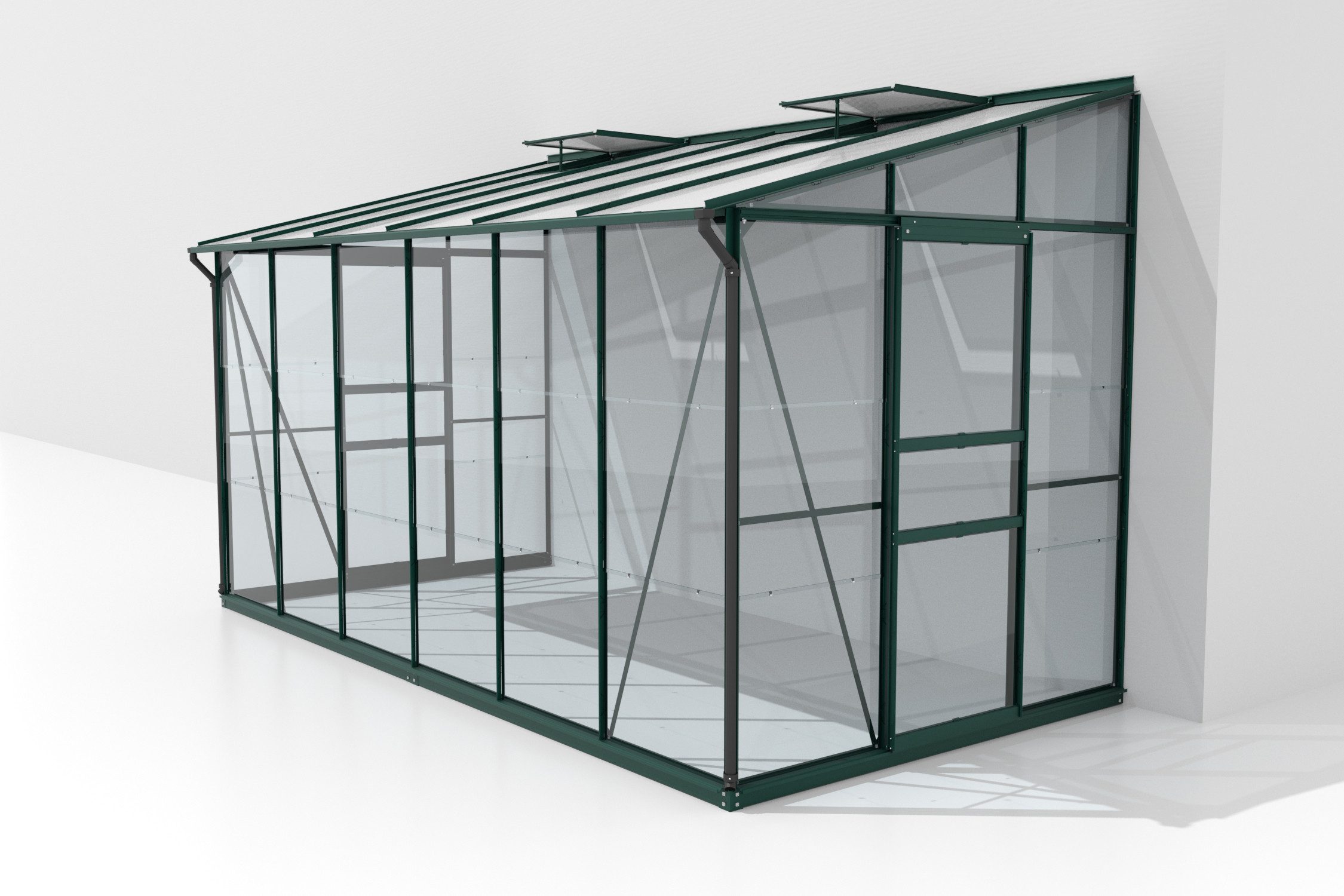 Vitavia Gewächshaus Ida 7800 ESG/HKP Smaragd Alu mit 2 Fenster grün | Rabatt: 27%