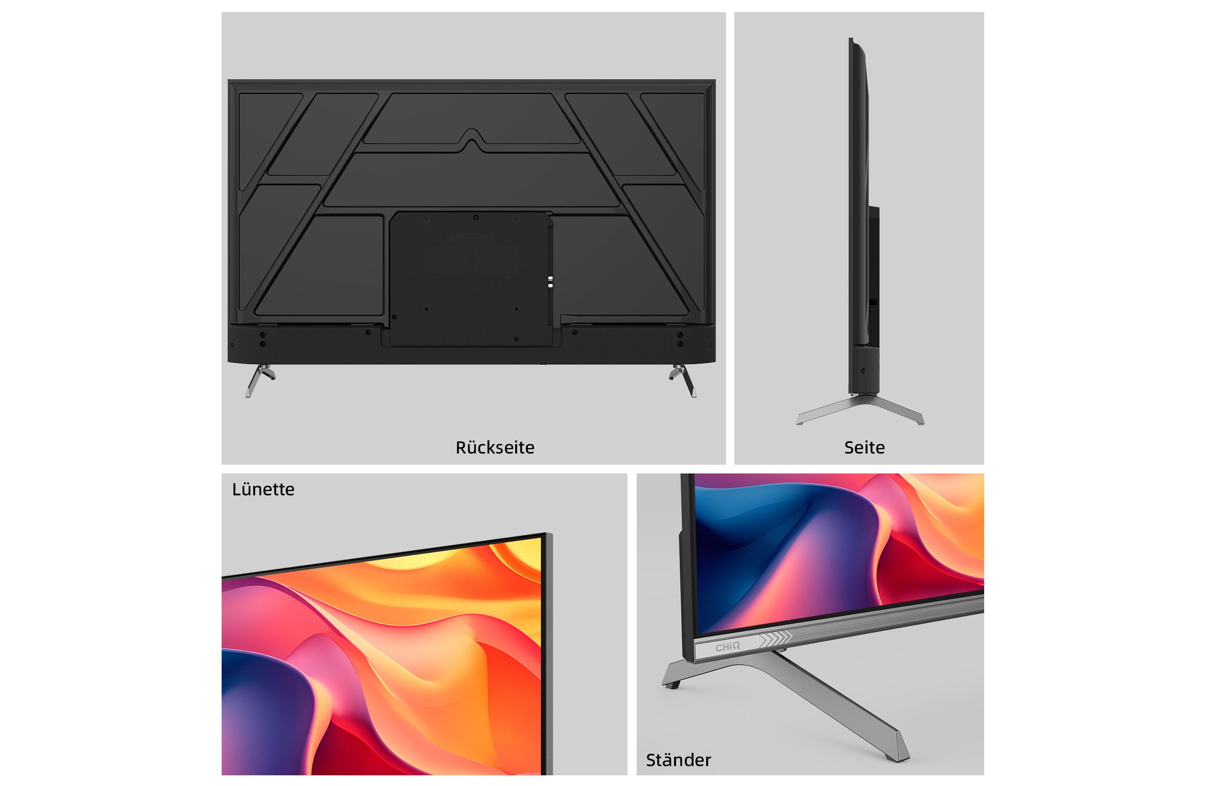 CHiQ U50QST Goohle TV QLED-Fernseher (127 cm/50 Zoll, 4K Ultra HD, Smart-TV, Google TV, 4K UHD TV, QLED TV, Inkl. Streaming Content, Kompatibel mit Apple AirPlay)