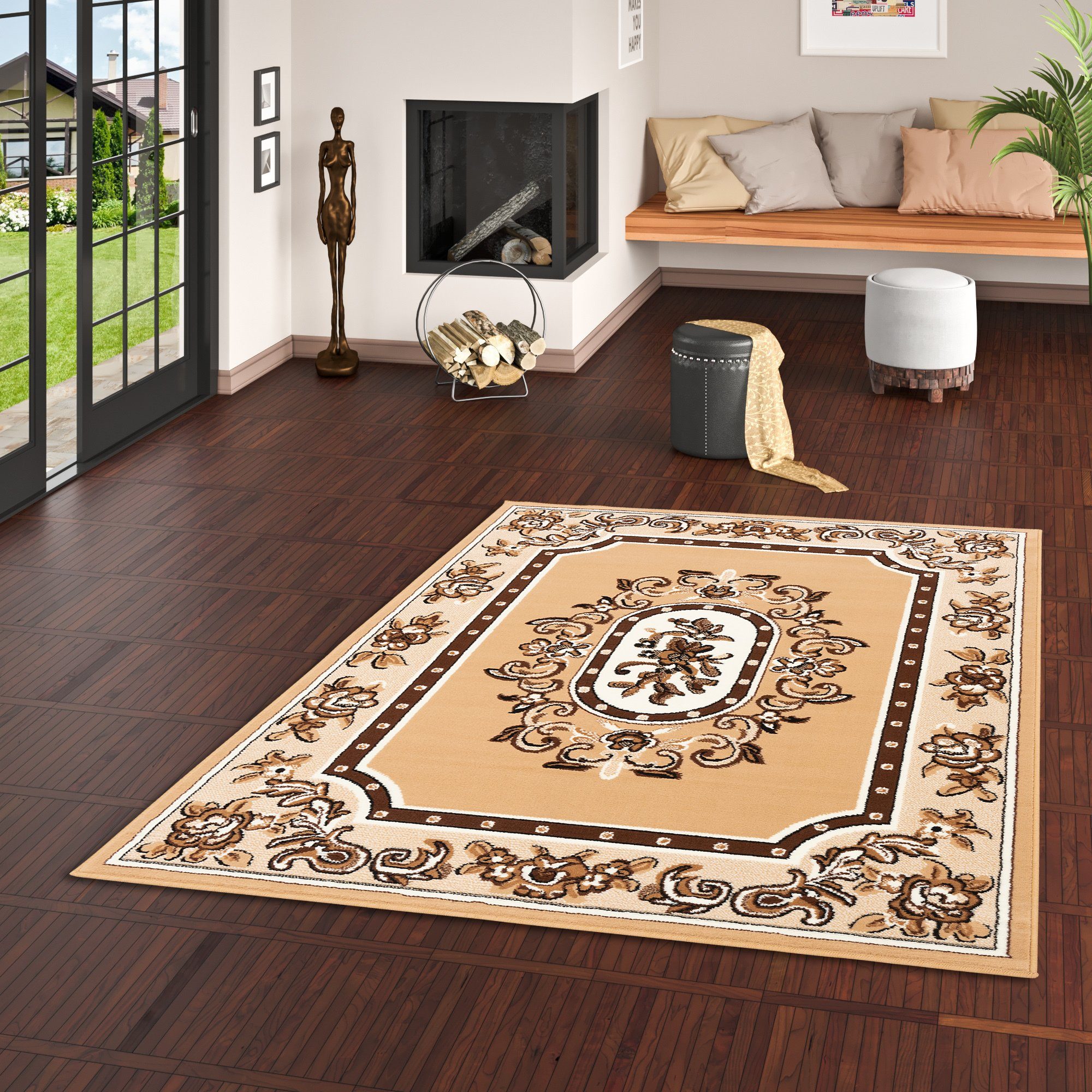 Pergamon Orientteppich Orient Velours Teppich Trendline, Rechteckig, Höhe: 8 mm