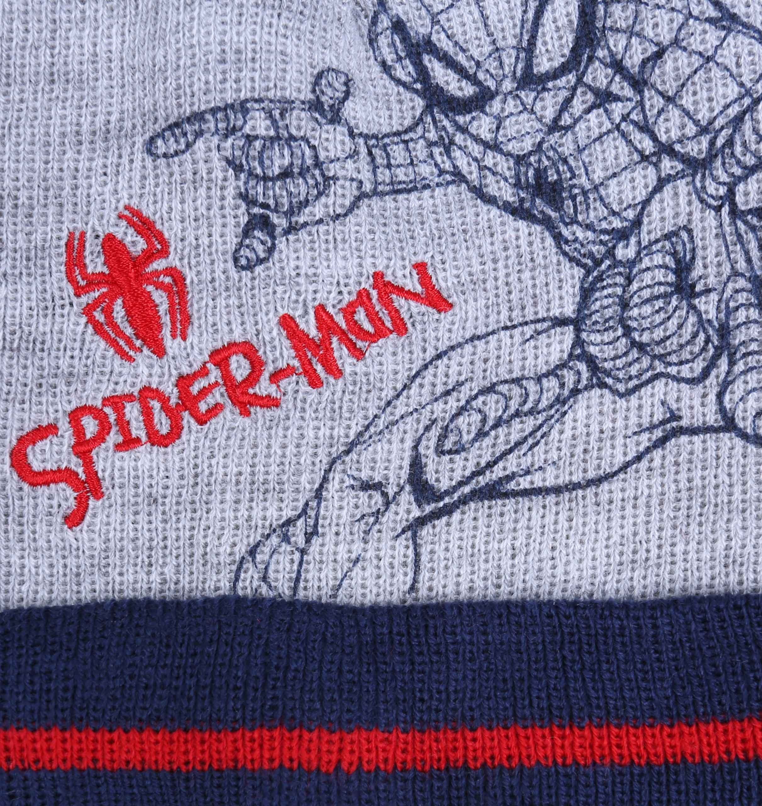 Sarcia.eu Beanie Grau-dunkelblaue Jungen-Mütze Spider-Man MARVEL 52