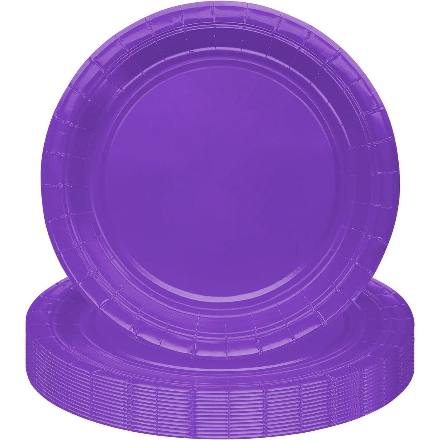LuxusKollektion Dekokugel 16 Pappteller Lila Partygeschirr Set (16 St)