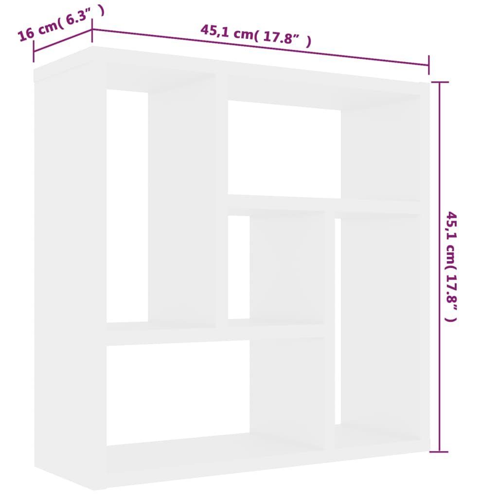 Weiß 45,1x16x45,1 Regal 1-tlg. vidaXL Wandregal Holzwerkstoff, cm