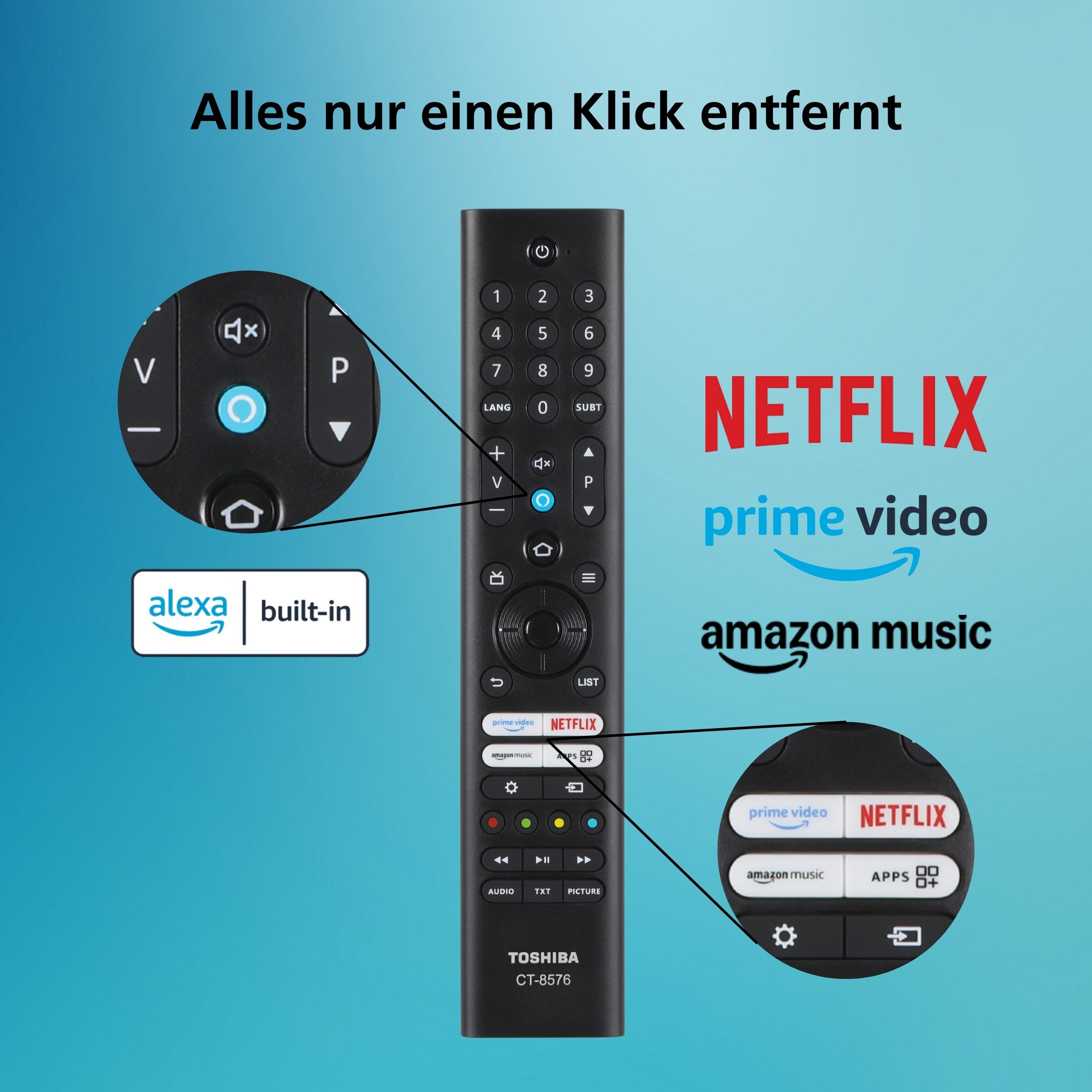 Toshiba 24WF3F63DAR LED-Fernseher (60 cm/24 Zoll, HD ready, Smart-TV)