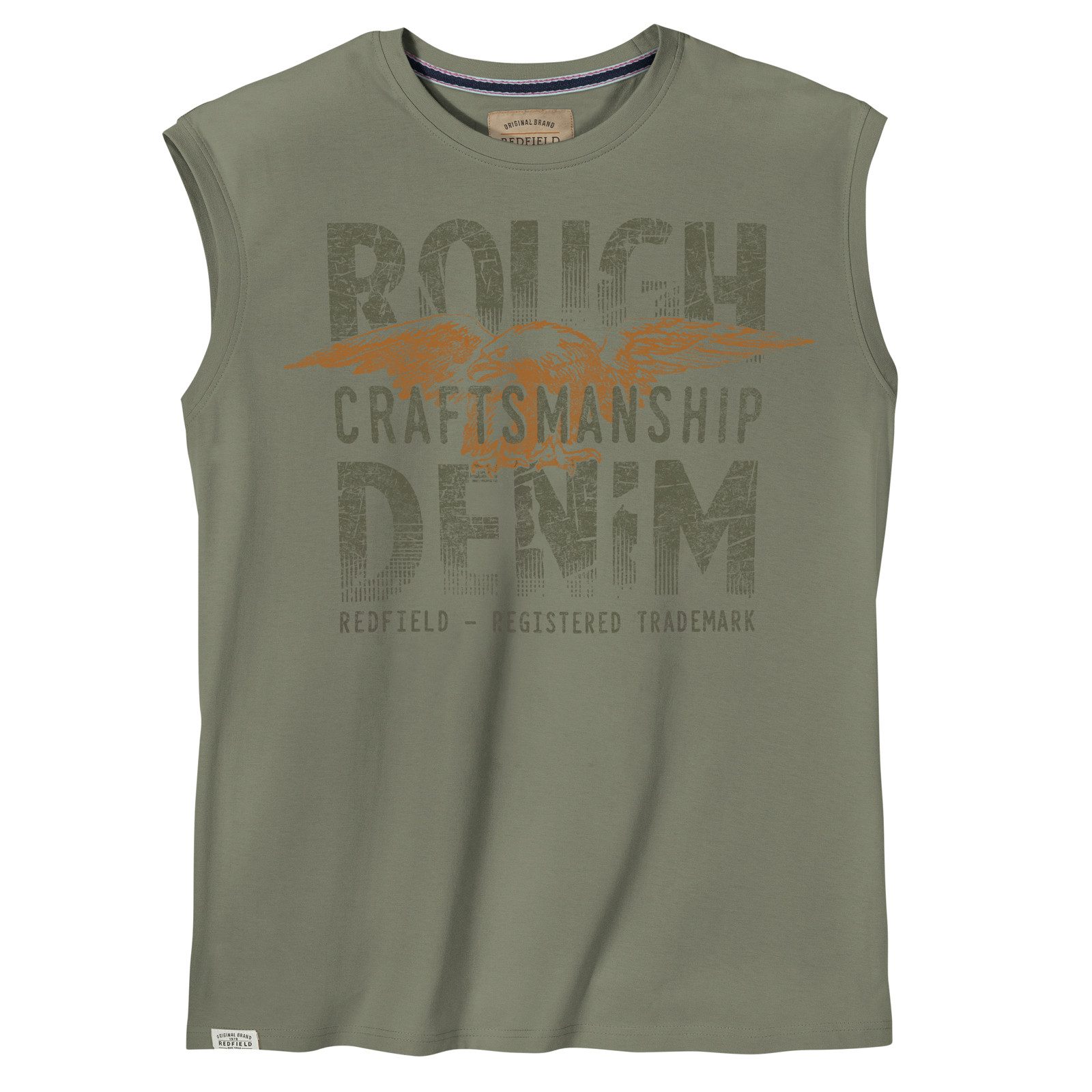 Muscleshirt Redfield Übergrößen Muskelshirt Rough Denim oliv