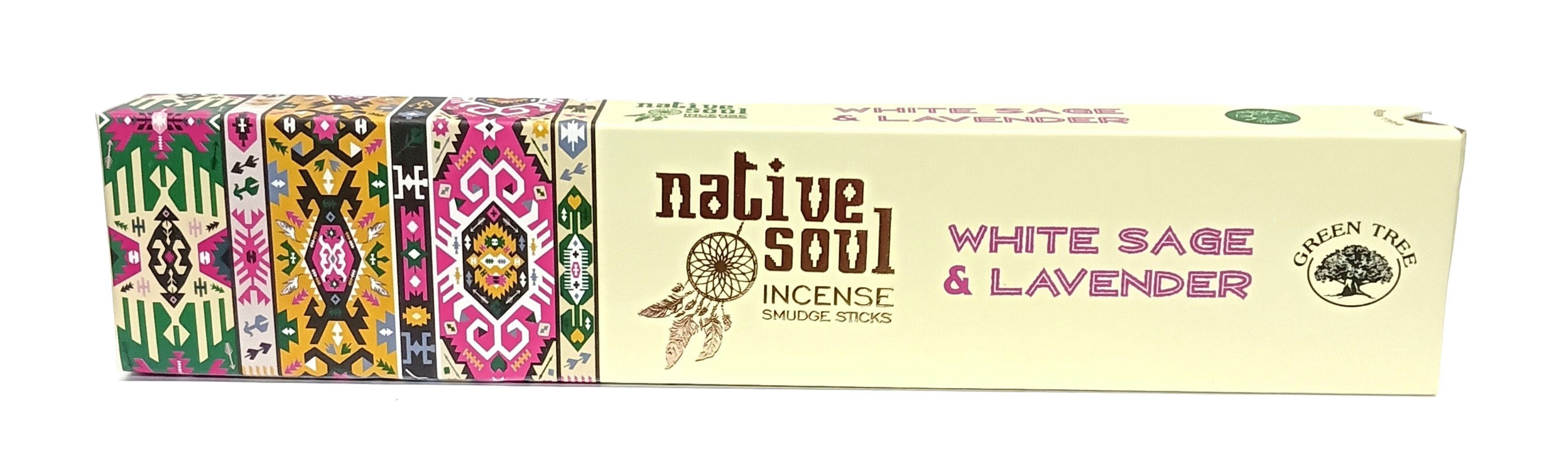 Green Tree Räucherstäbchen Green Tree Native Soul Incense "White Sage & Lavender" 15gr.