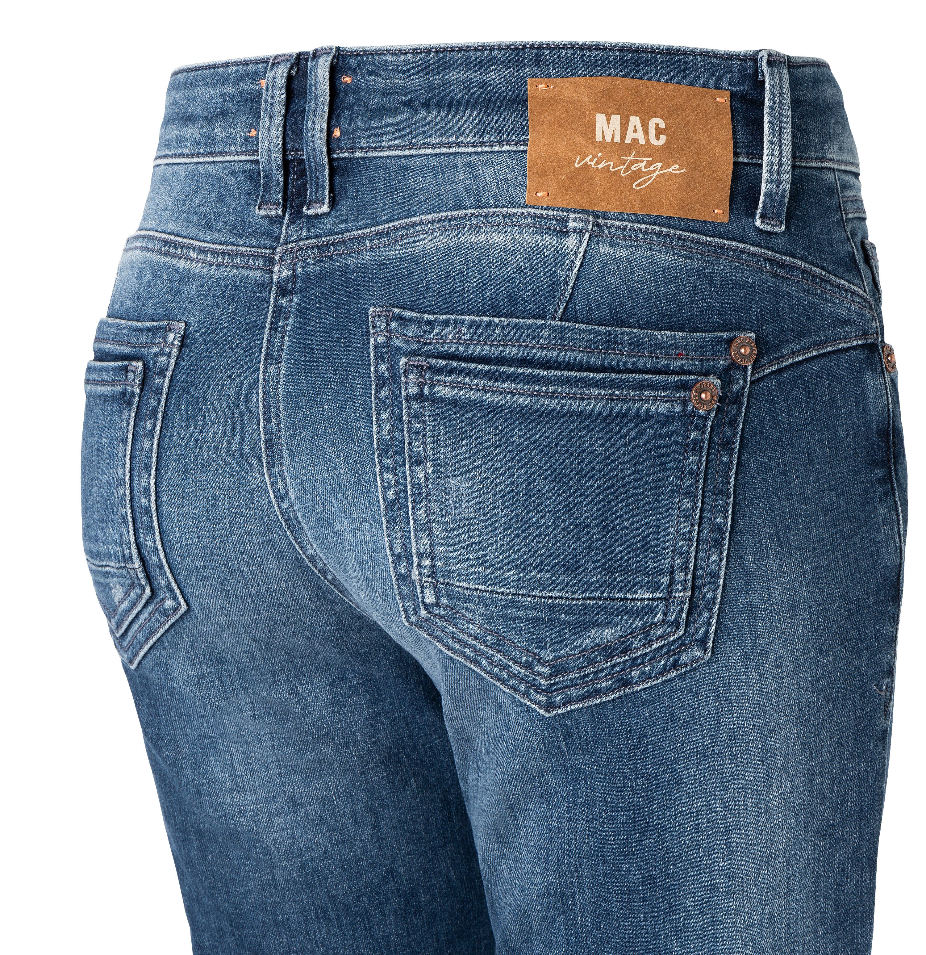 MAC Stretch-Jeans MAC NEW JERSEY shadow destroyed wash 2800-90-0333L D611 - VINTAGE