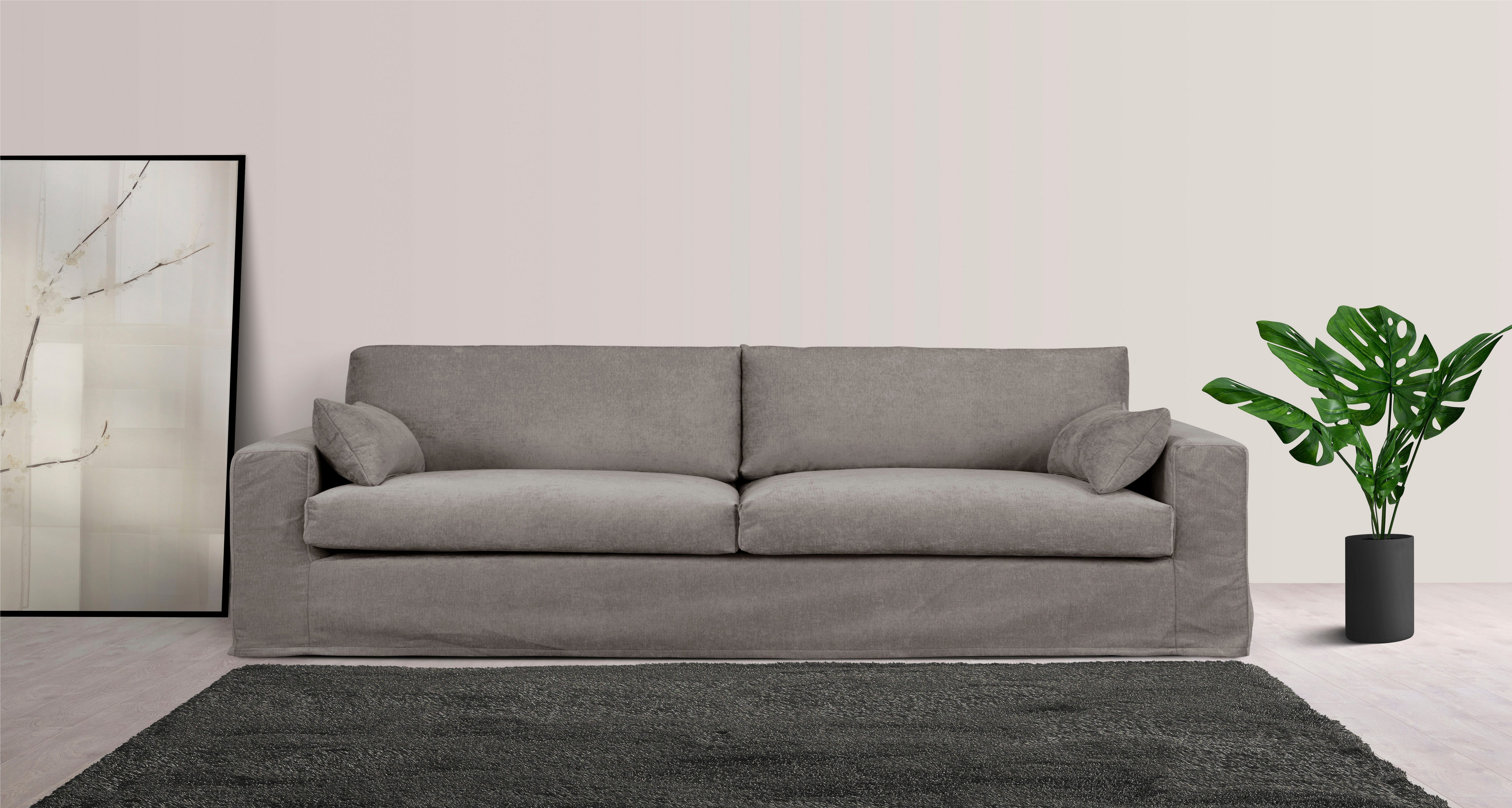 LeGer Home by Lena Gercke Big-Sofa Sölve, mit optischer Husse, weicher Sitzkomfort