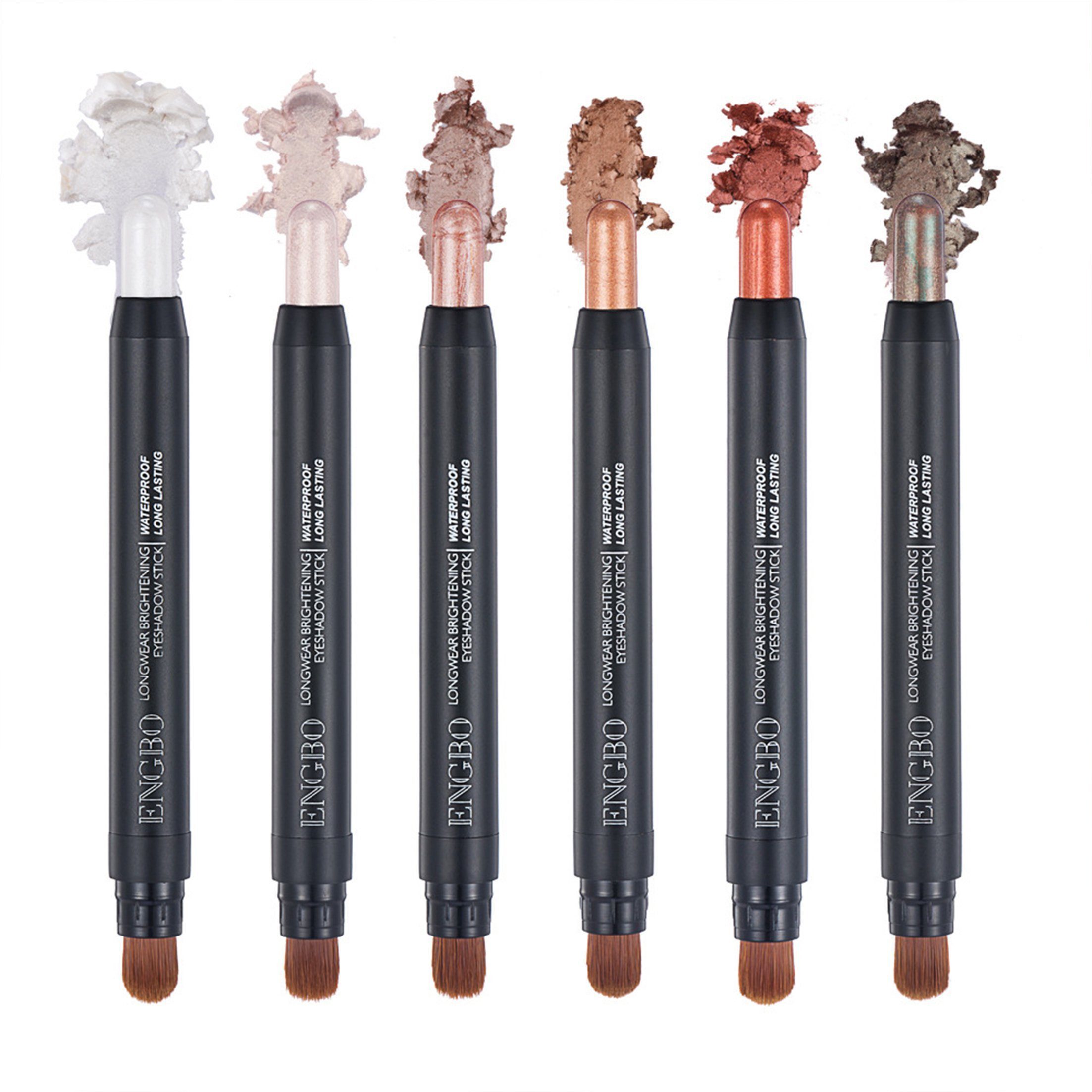 KINSI Тени для век Professionelles Тени для век Set,Zweikopf Augen-Make-up Stift,6 Farben, 6-tlg., All-in-One Augen Make-up Stift,Langzeit Haltbar