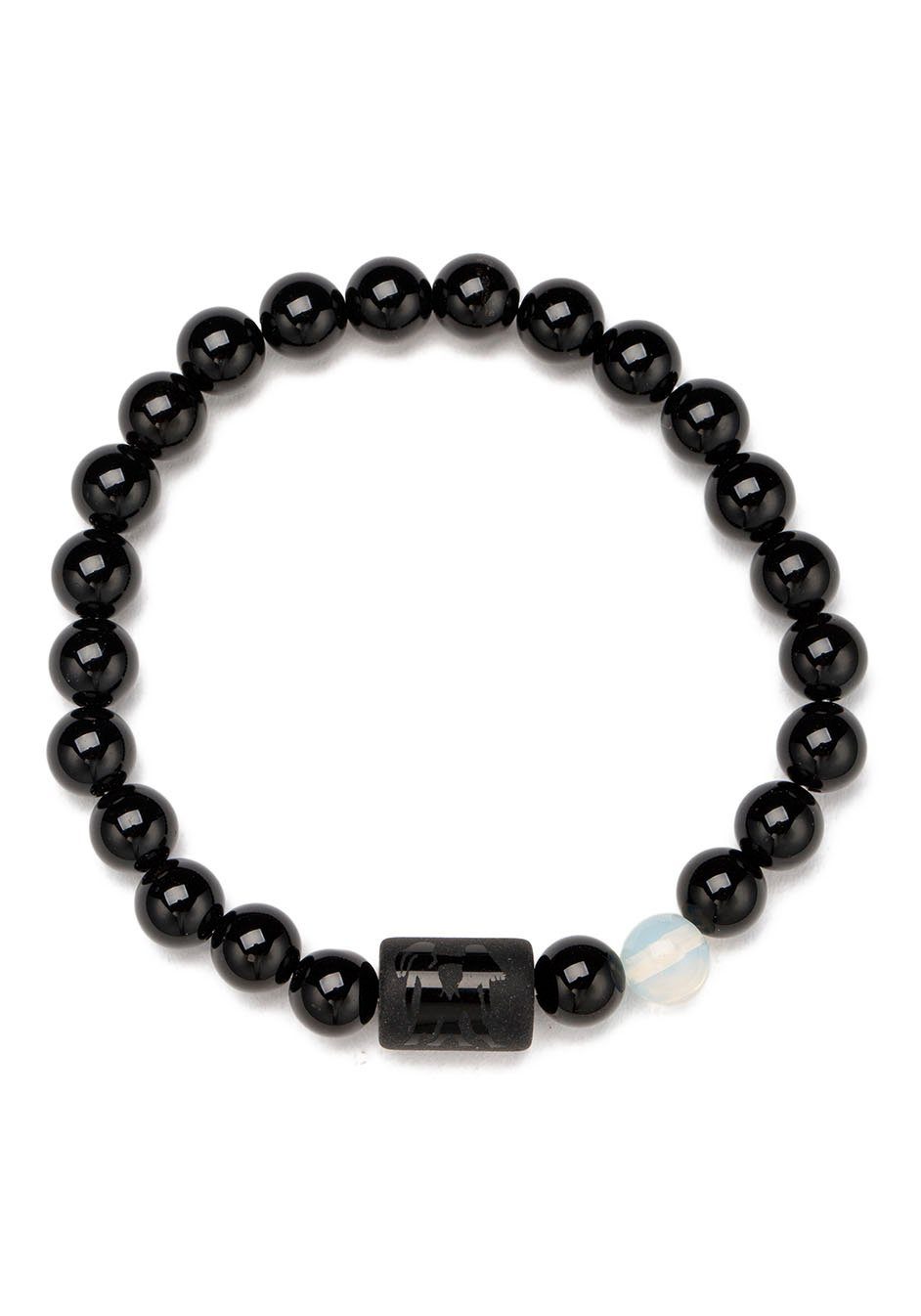 Firetti Armband Schmuck Geschenk Armschmuck Armkette Edelstein Sternzeichen, Made in Germany - mit Onyx und Geburtsstein