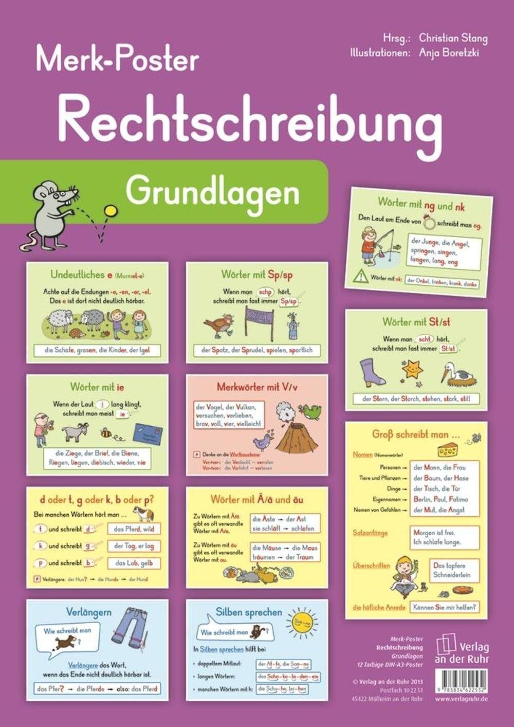 Poster der an Grundlagen - Verlag Merk-Poster: Rechtschreibung Ruhr