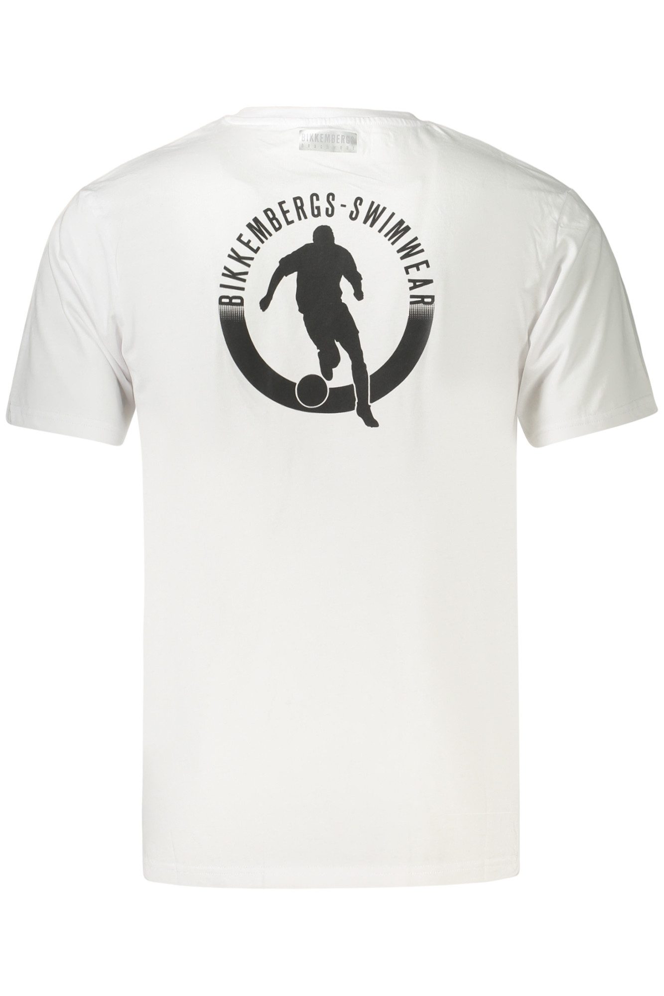 Bikkembergs T-Shirt Weißes Kurzarm-T-Shirt für Herren mit Print und