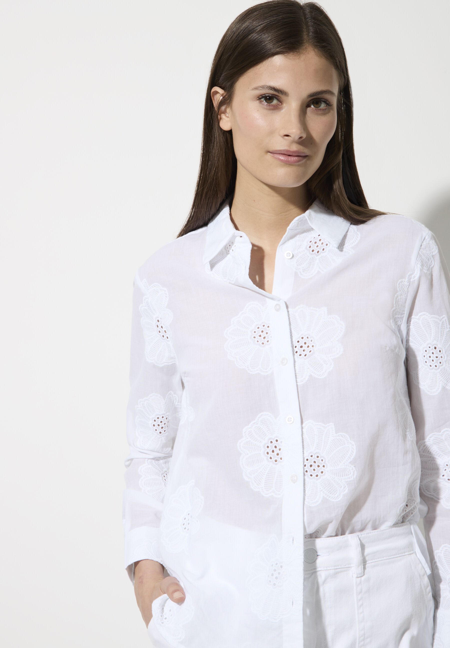 verkürzte Jeansbluse, Frühjahrs-Kollektion günstig online kaufen