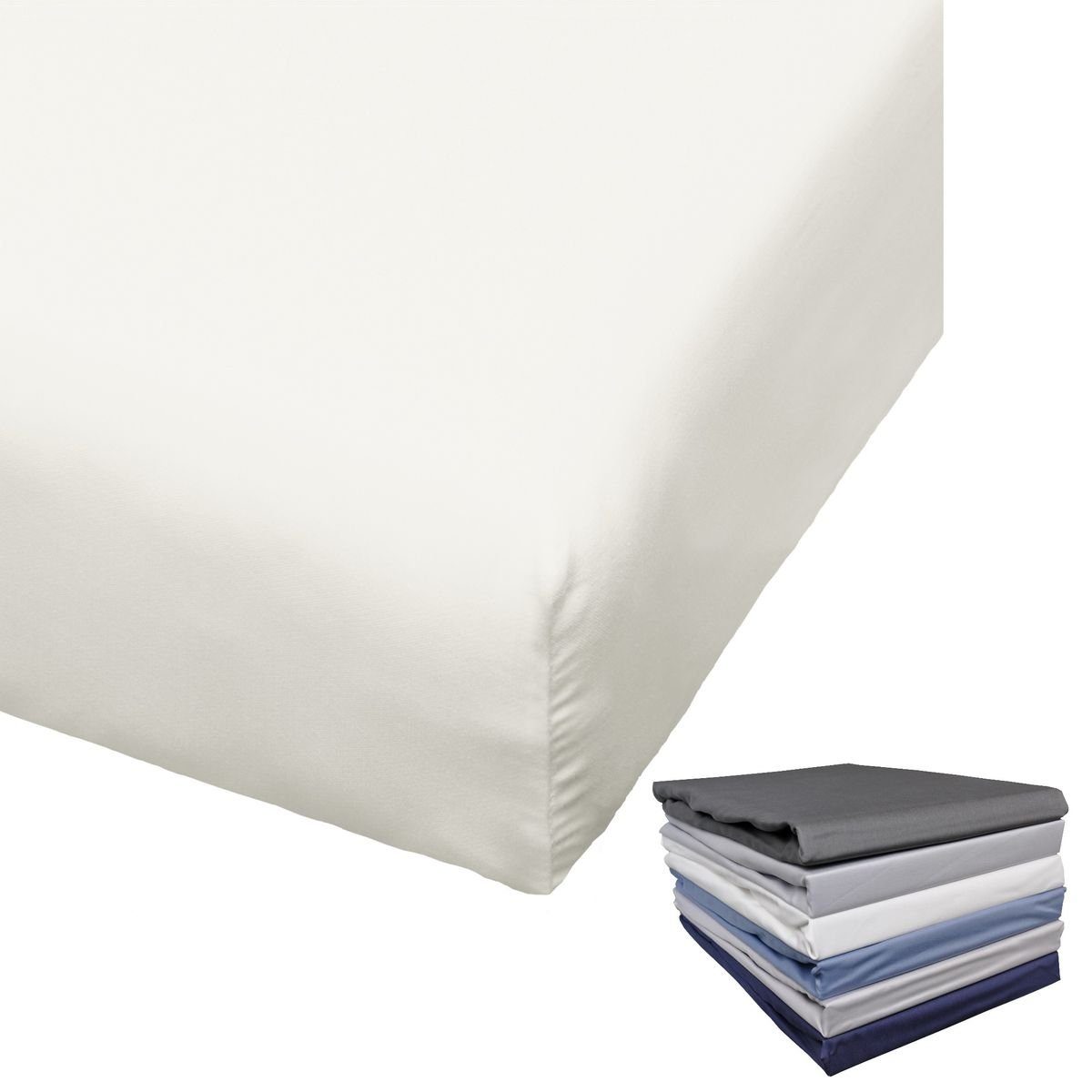 BIERBAUM Spannbettlaken Bierbaum hochwertiges Spannbettlaken Mako Satin Spa günstig online kaufen