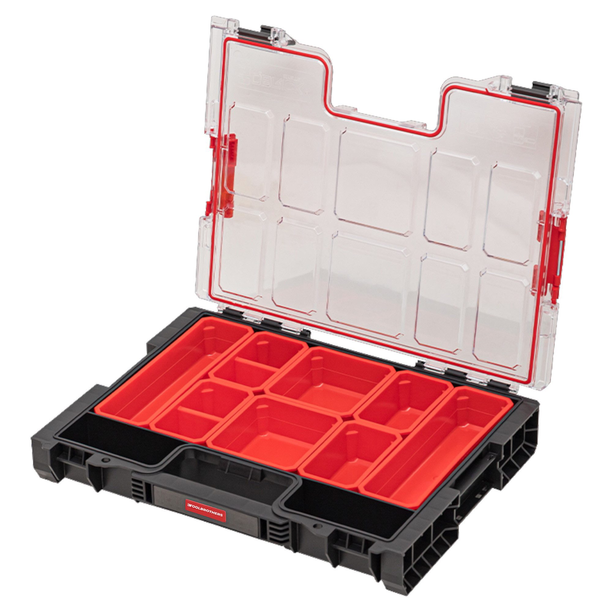 Toolbrothers Werkzeugkoffer RHINO L Organizer ECO Höhe L Boxen 6 l IP54 mit herausnehmbaren Boxen