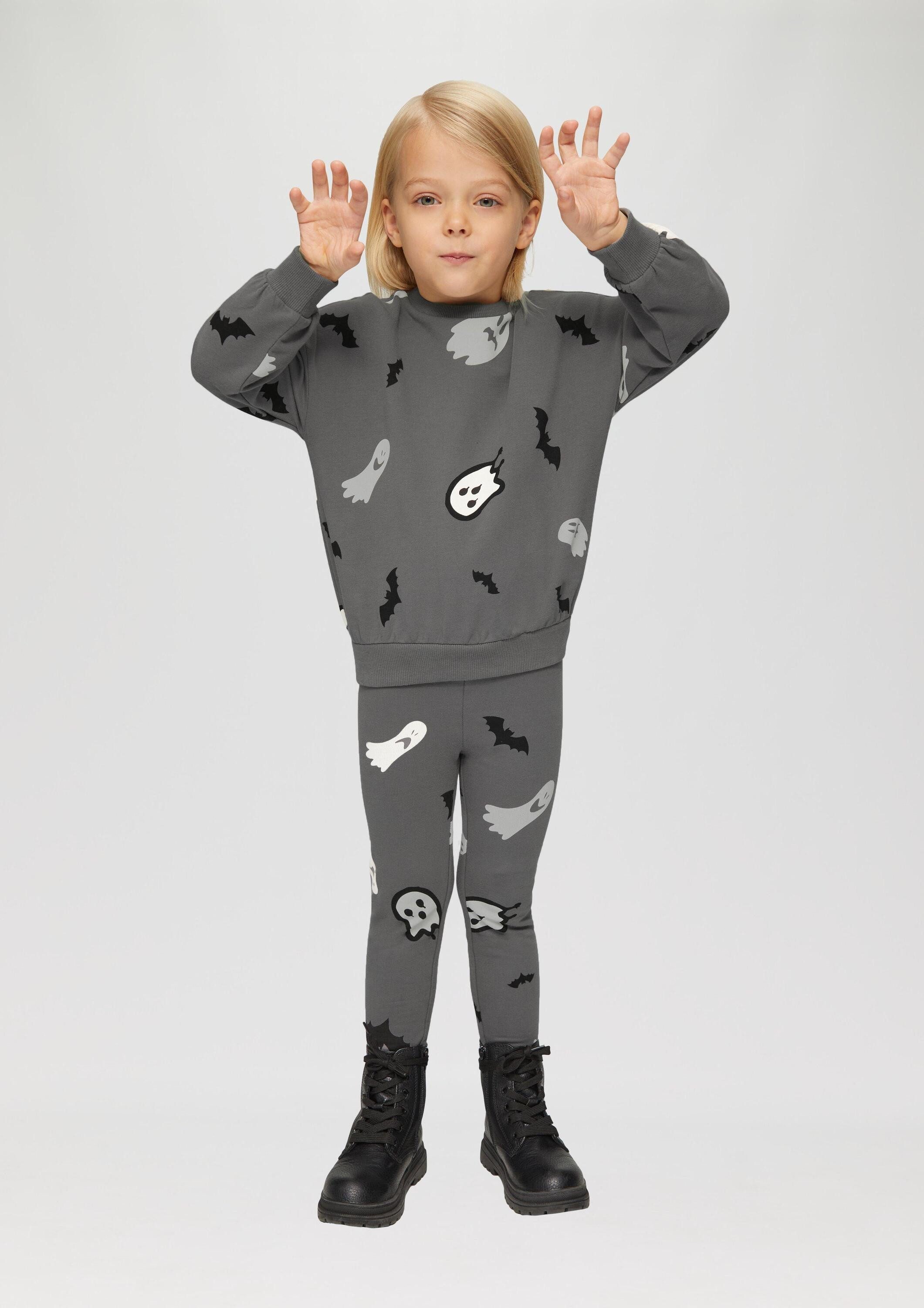 s.Oliver Sweatshirt Sweatshirt Unisex Sweatshirt mit Halloween-Print – Bild 3 von 3