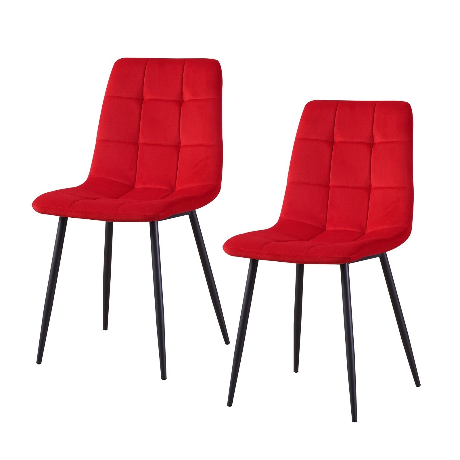 HTI-Living Esszimmerstuhl Stuhl Mesa Velvet Rot (Set, 2 St), Esszimmerstuhl günstig online kaufen