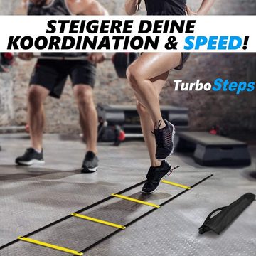 MAVURA Koordinationsleiter TurboSteps Trainingsleiter für verbesserte Agilität & Koordination, - Ideal für Sportler, Fußball, Basketball, Crossfit & Fitness-Training