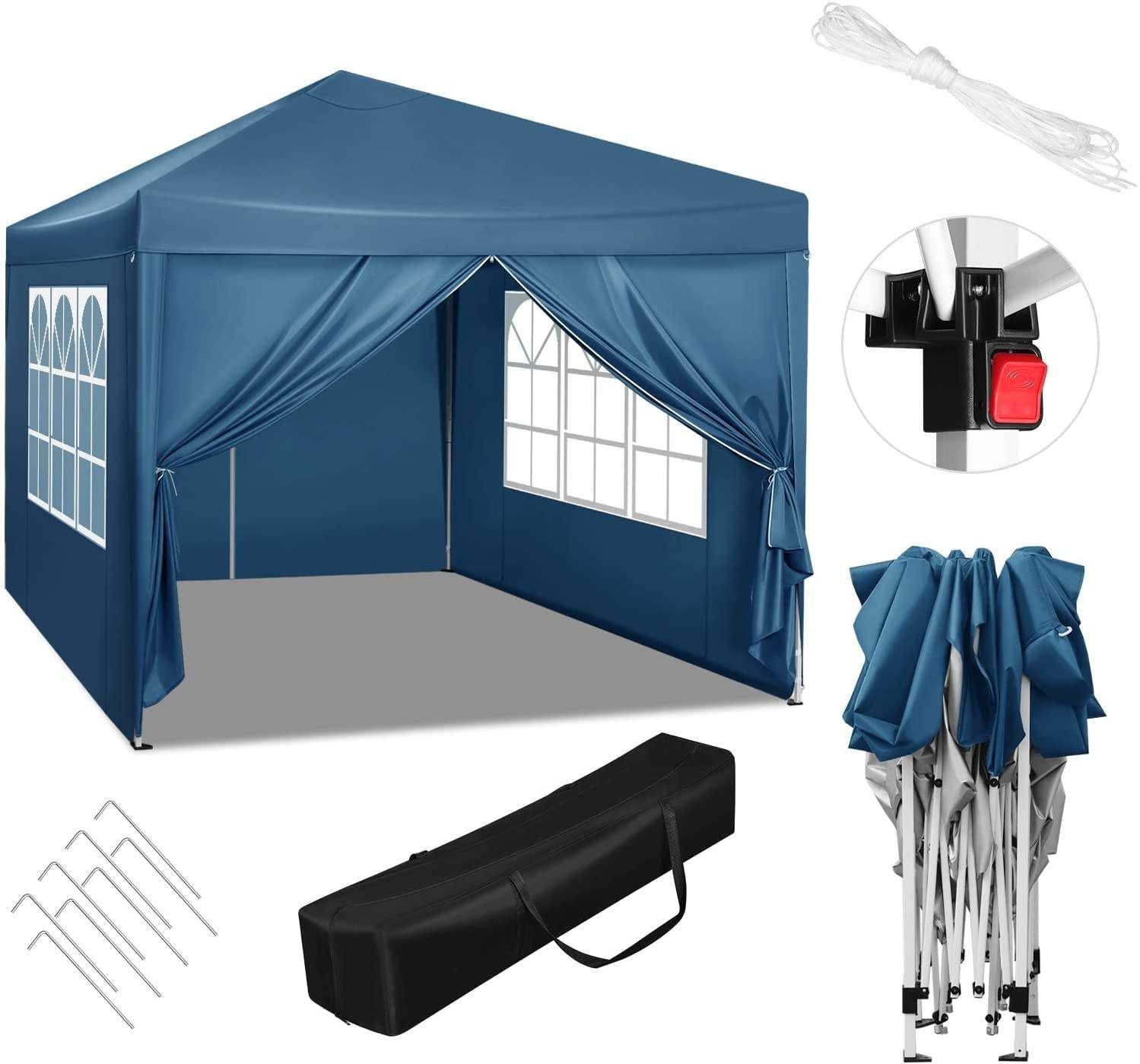 Woltu Faltpavillon, mit 4 Seitenteilen, aus günstig online kaufen