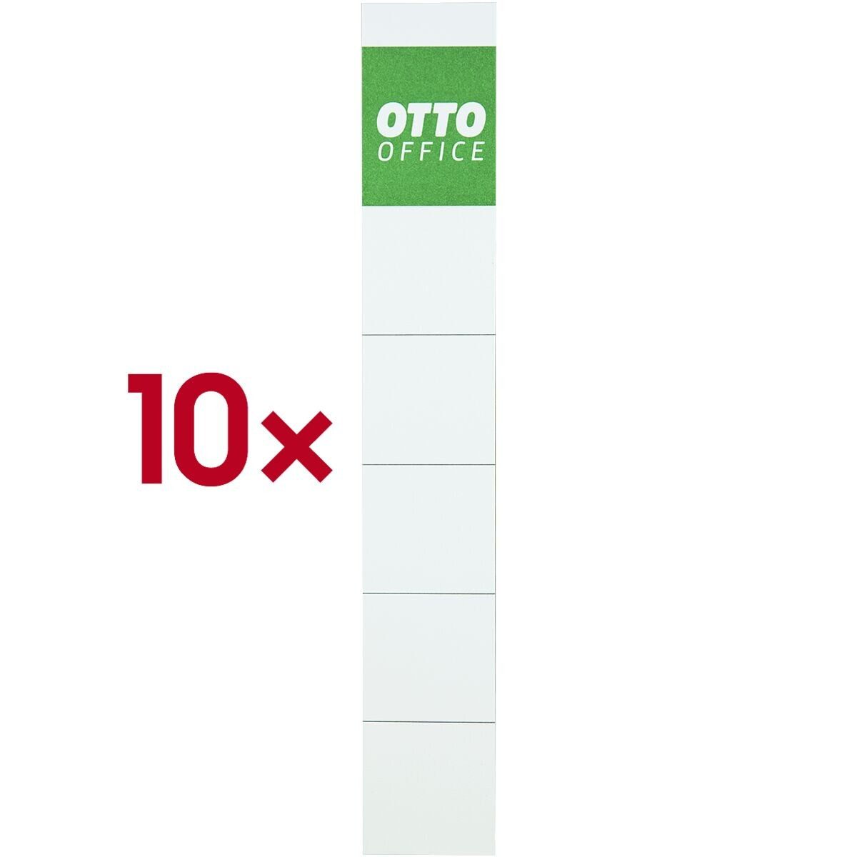Otto Office Etiketten, für Ordner, 10 Stück, 30x188 mm, zum Einstecken