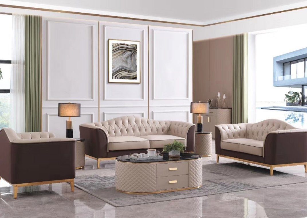 JVmoebel Sofa Komplett Set Sofagarnitur 3+2+1 Sitzer Design Sofa Couch, Made in Europe
