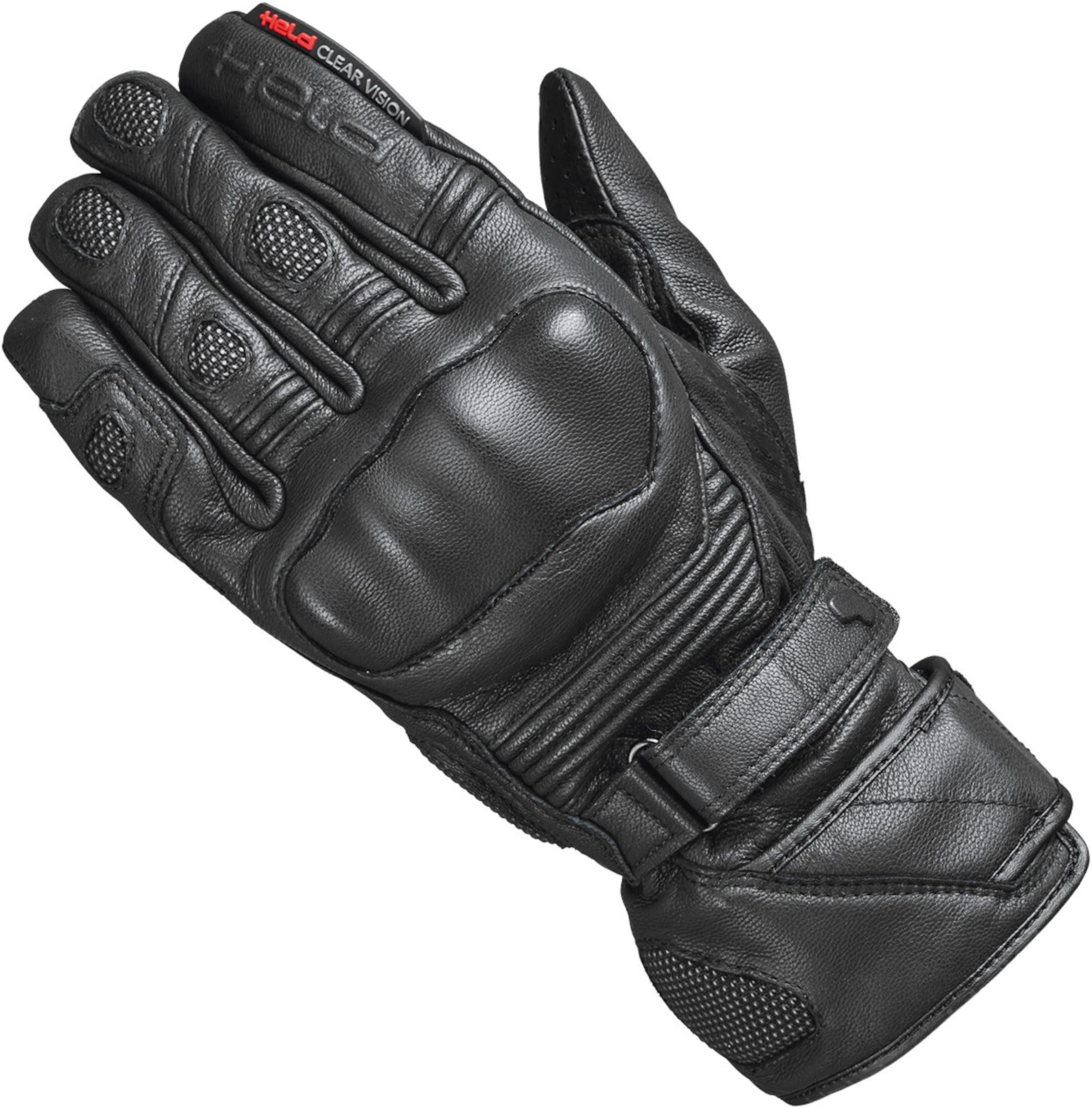 Held Biker Fashion Motorradhandschuhe Touch 2 Motorrad Handschuhe perforiert,mit Visierwischer