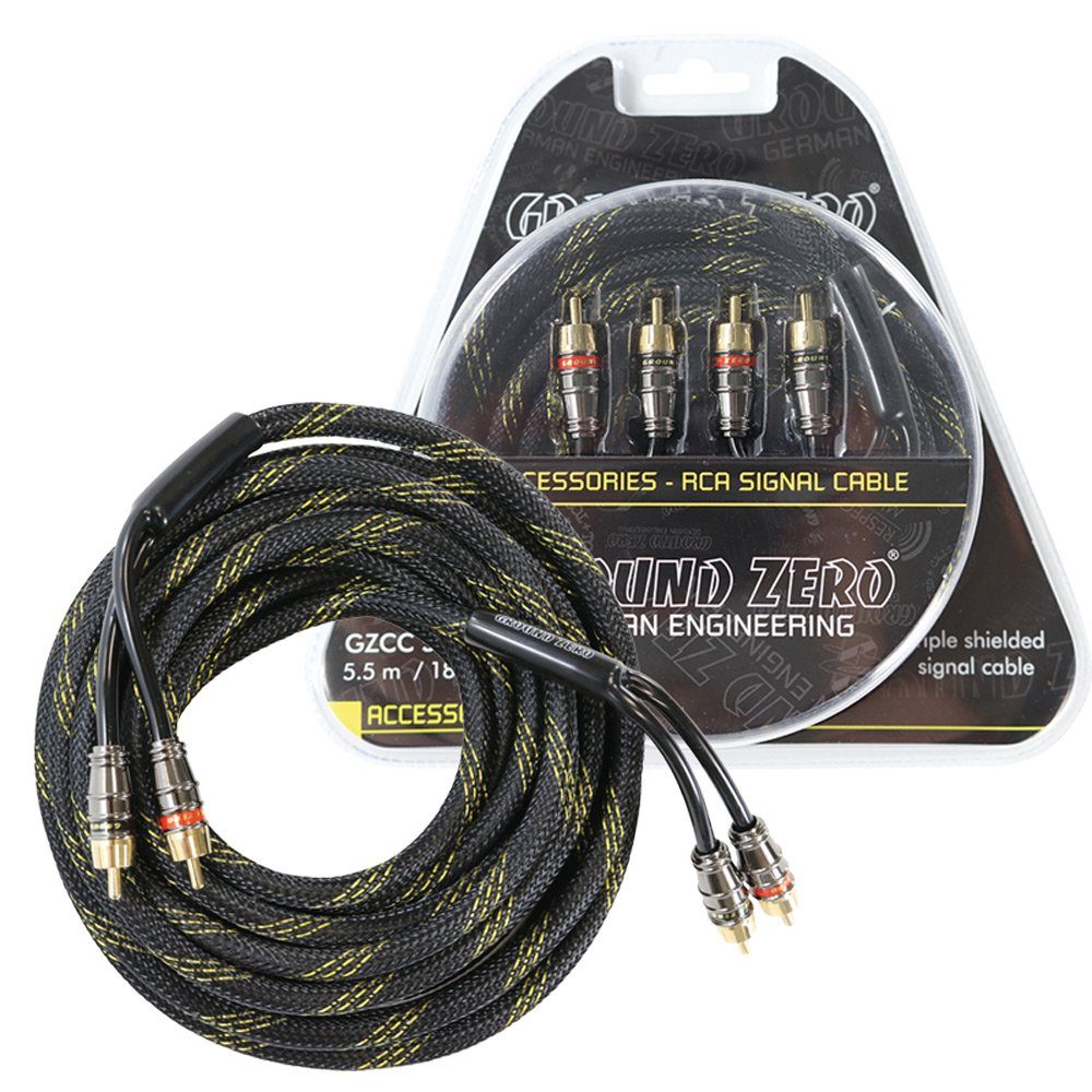 Ground Zero GZCC 3.0X-TP30X 2-Kanal Cinchkabel 3,0m Audio- & Video-Kabel