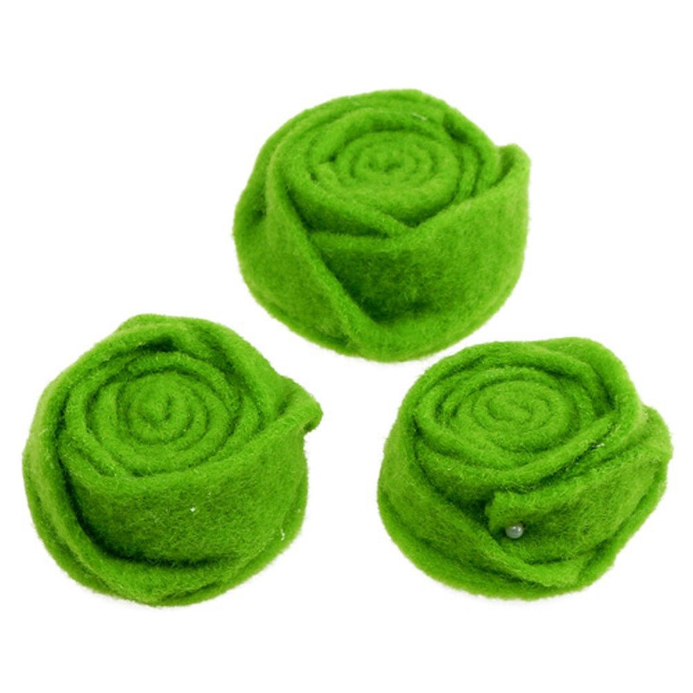 Florists Products Filzband Filzblume mit Deko-Perle für Bastel- und Dekoideen, 9 Stück