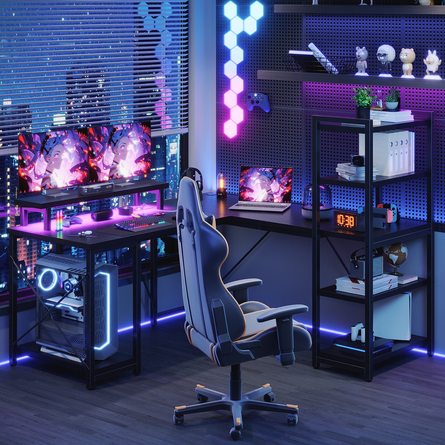 HOMALL Gamingtisch 140*75.5CM L-förmiger Spieltisch mit günstig online kaufen