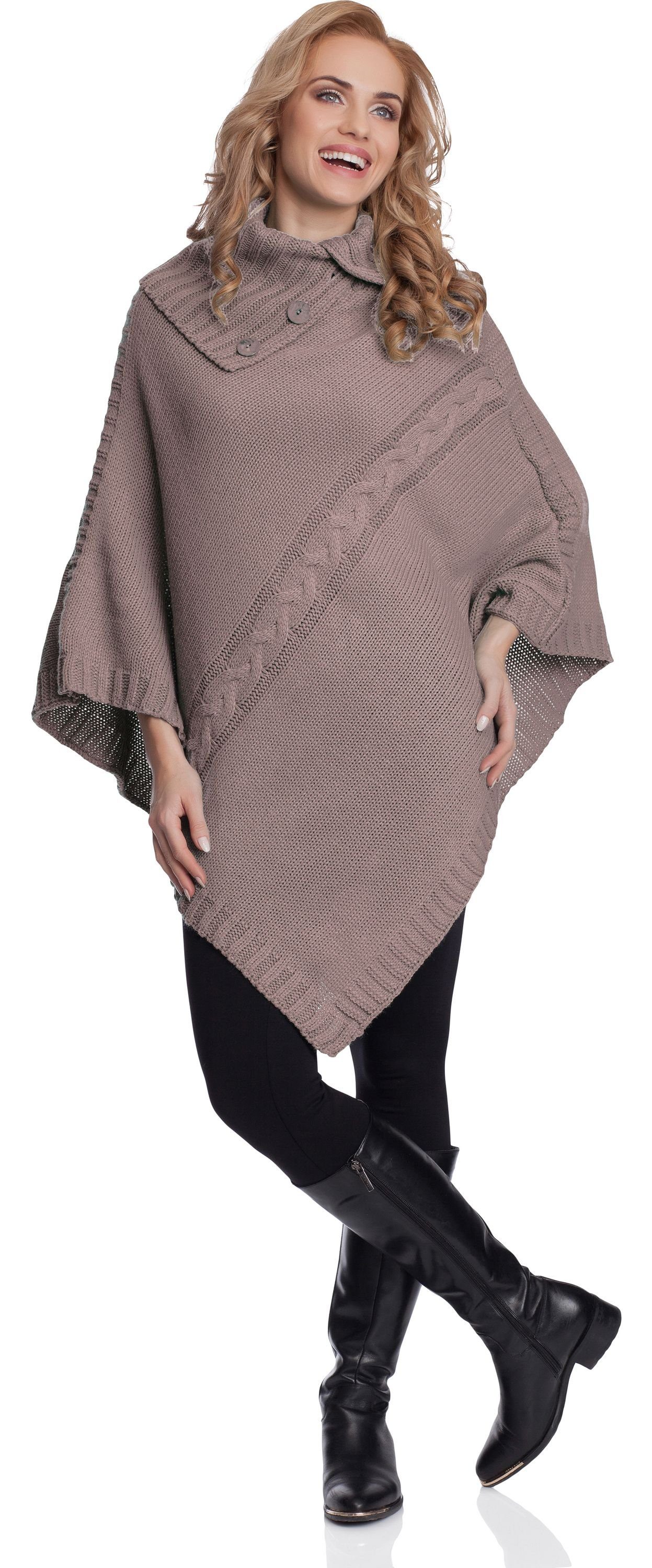 Merry Style Strickponcho Damen Poncho 2V3T1 günstig online kaufen