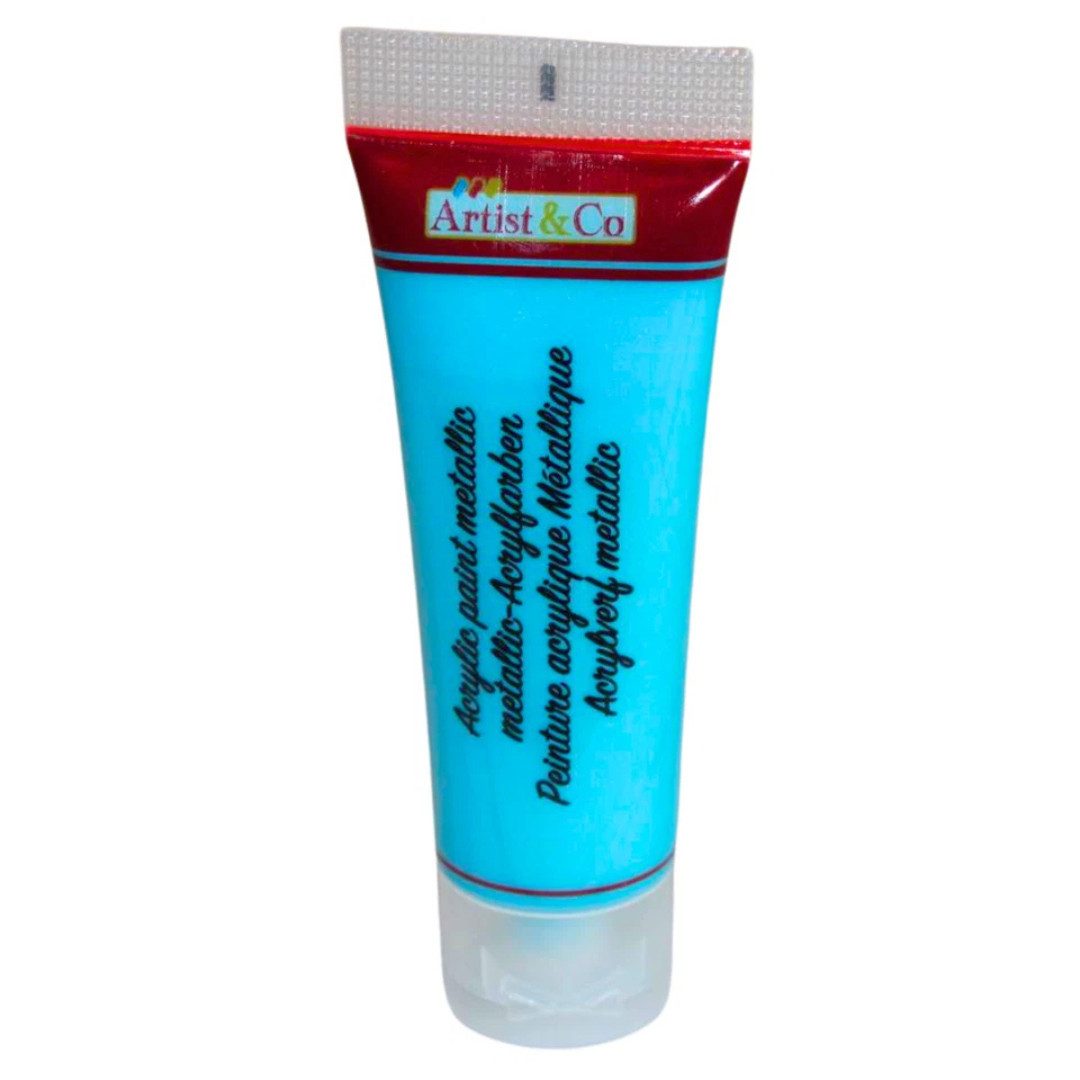 Artico Acrylfarbe Acrylfarben Set Metallic 75 ml Künstlerfarbe Malfarbe Bastelfarbe, Metallic-Effekt