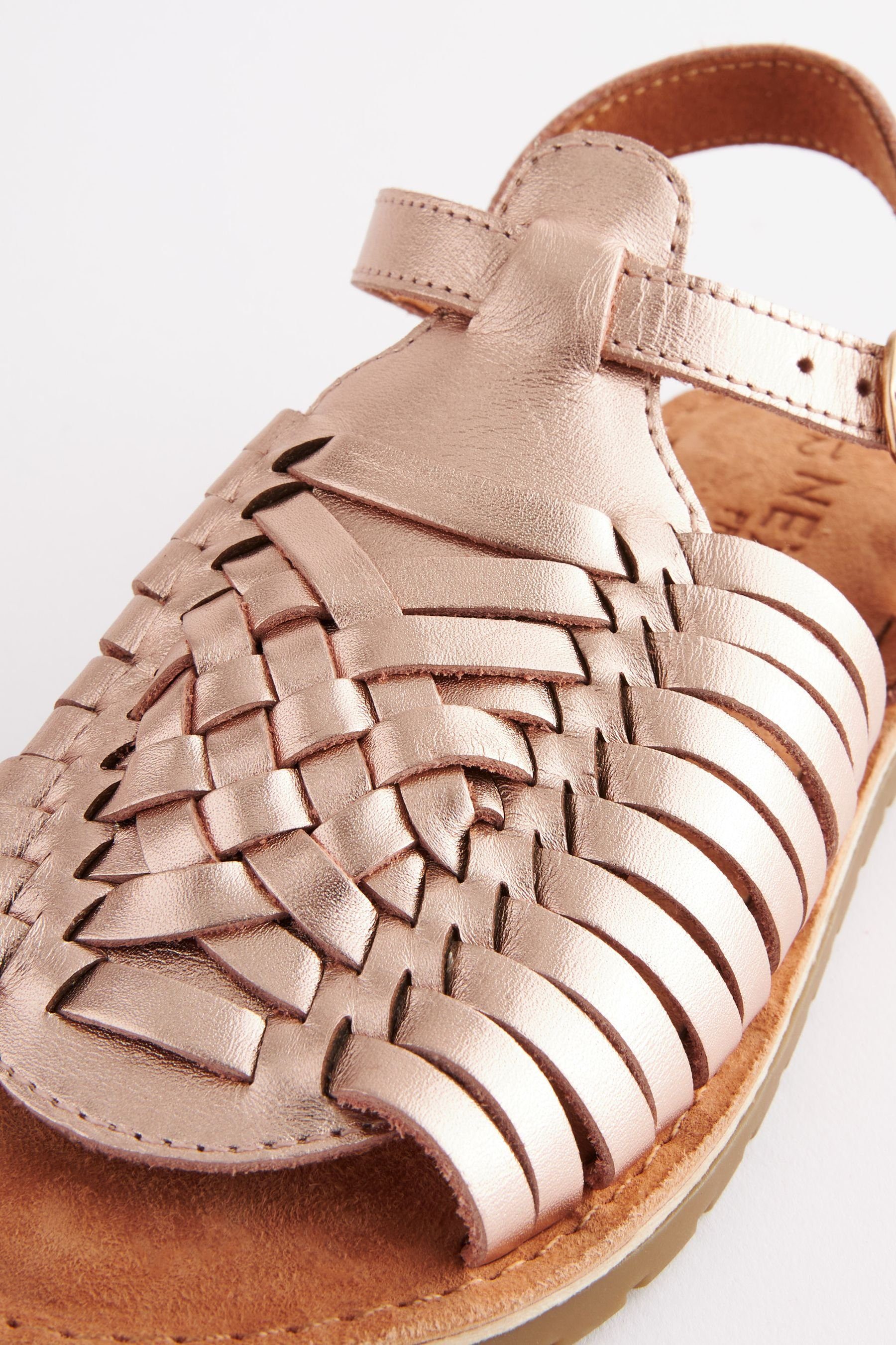Webdesign Next Rose (1-tlg) Sandale Gold Ledersandalen im