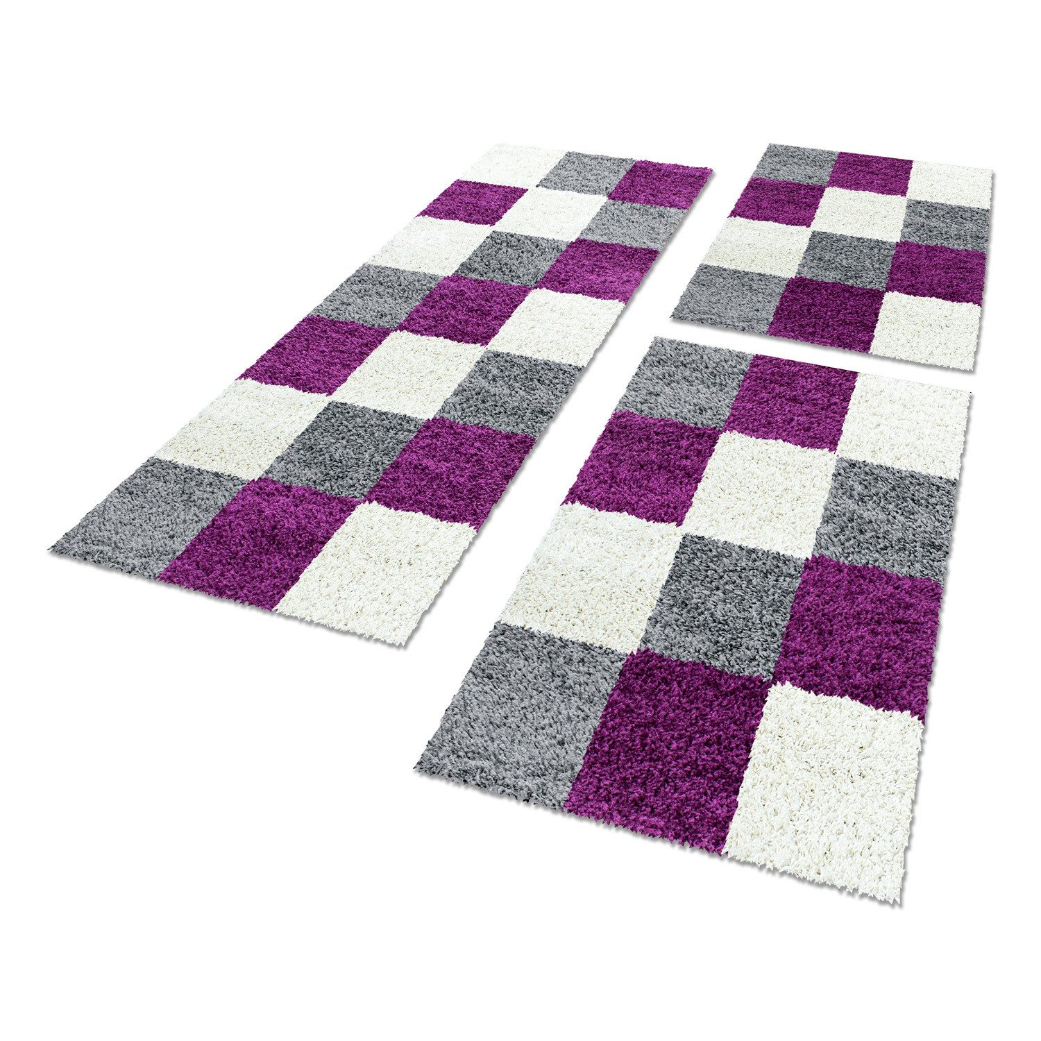 SIMPEX24 Hochflor-Bettumrandung Kariert Design, Höhe 30 günstig online kaufen