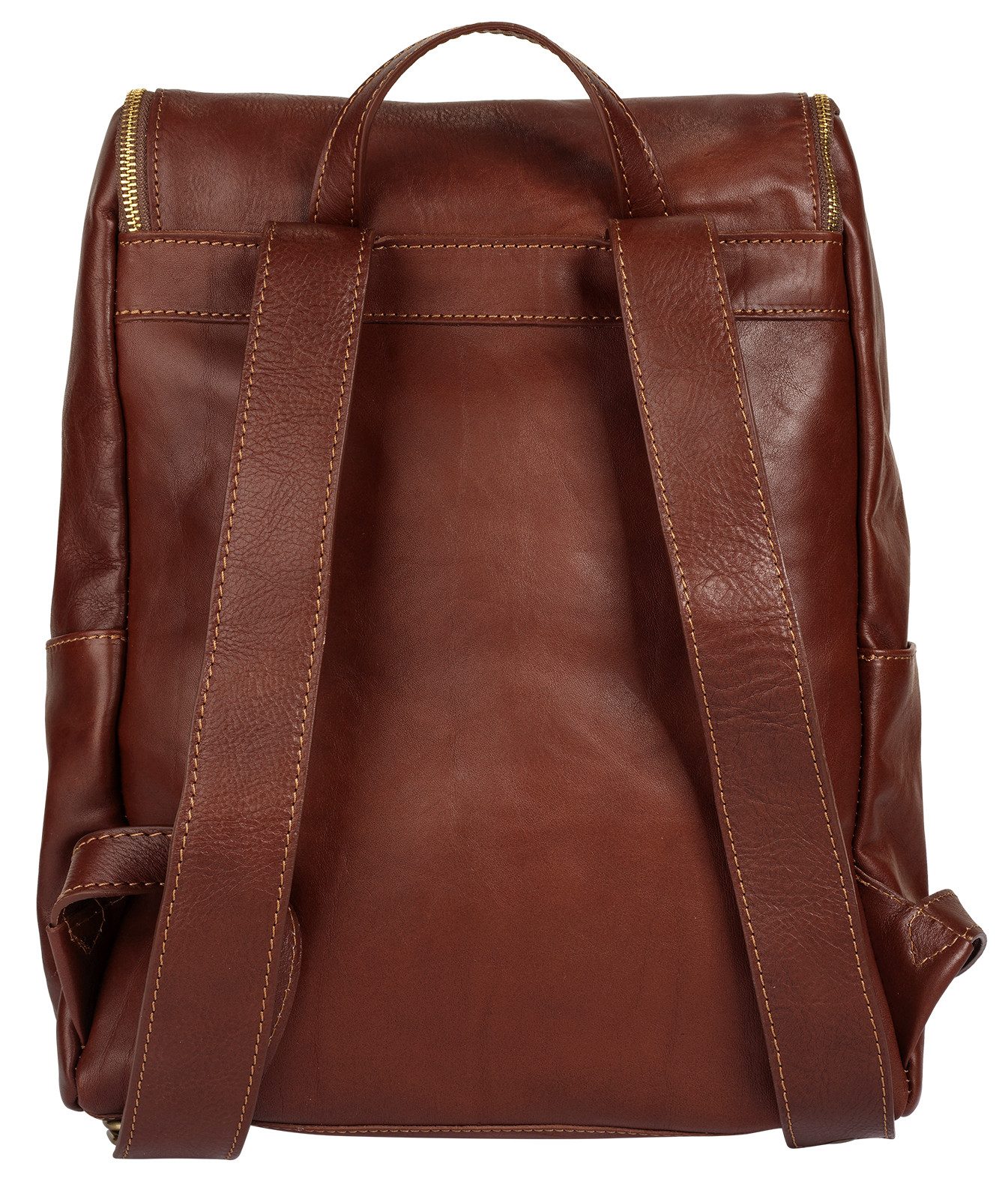 Piké Laptoprucksack, echt Leder, Made in Italy