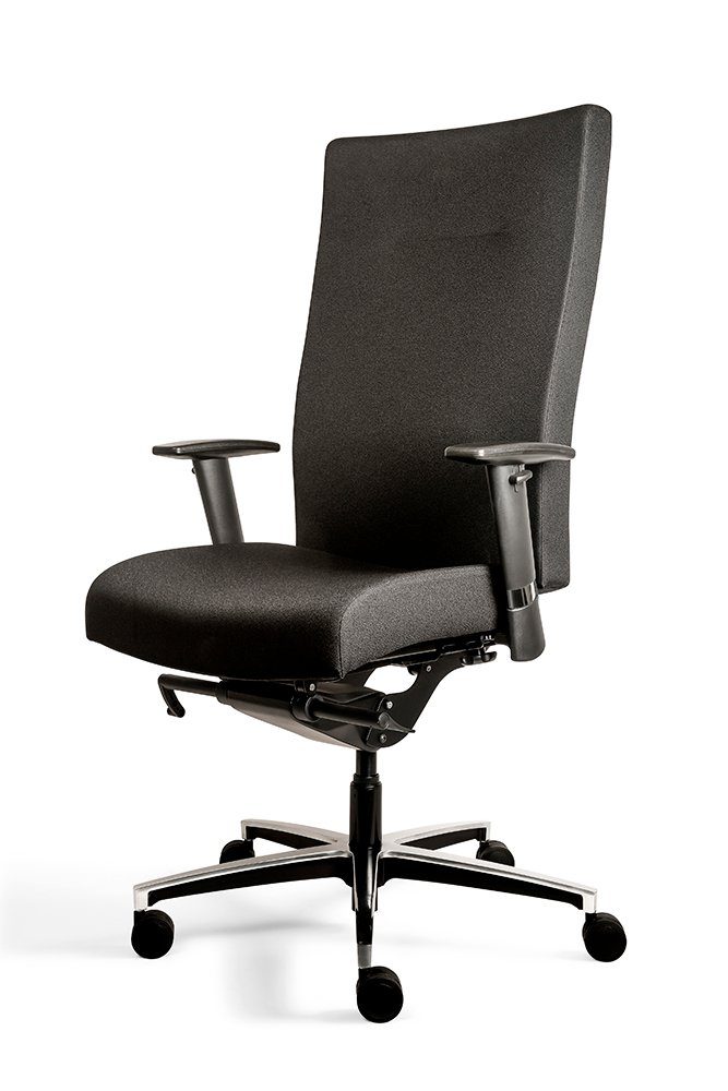 Lordosenstütze Steelboxx Bürodrehstuhl komfortable, (1), mit Höhenverstellbare, gepolsterte XL - Armlehnen Drehstuhl - extra Rückenlehne,Tiefenverstellbare gepolstert rundum