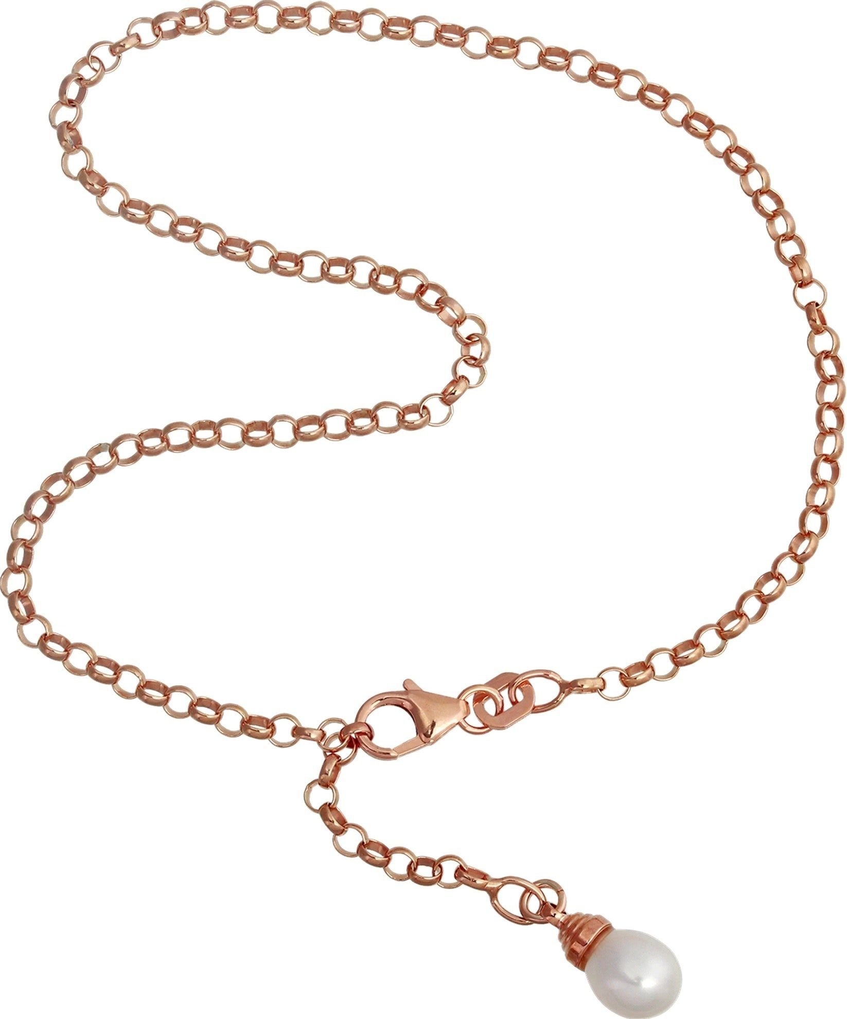 SilberDream Fußkette mit Anhänger SilberDream Fußkette 333er rosevergoldet (Fußkette), Damen Fußkette aus 925 Sterling Silber, vergoldet (Roségold 333), Farb