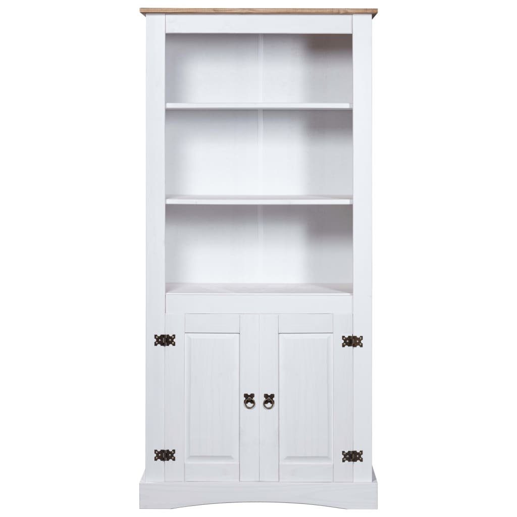 vidaXL Buffet NA Buffet Buffetschrank Mexiko-Stil Kiefernholz Weiß 80x40x170 cm