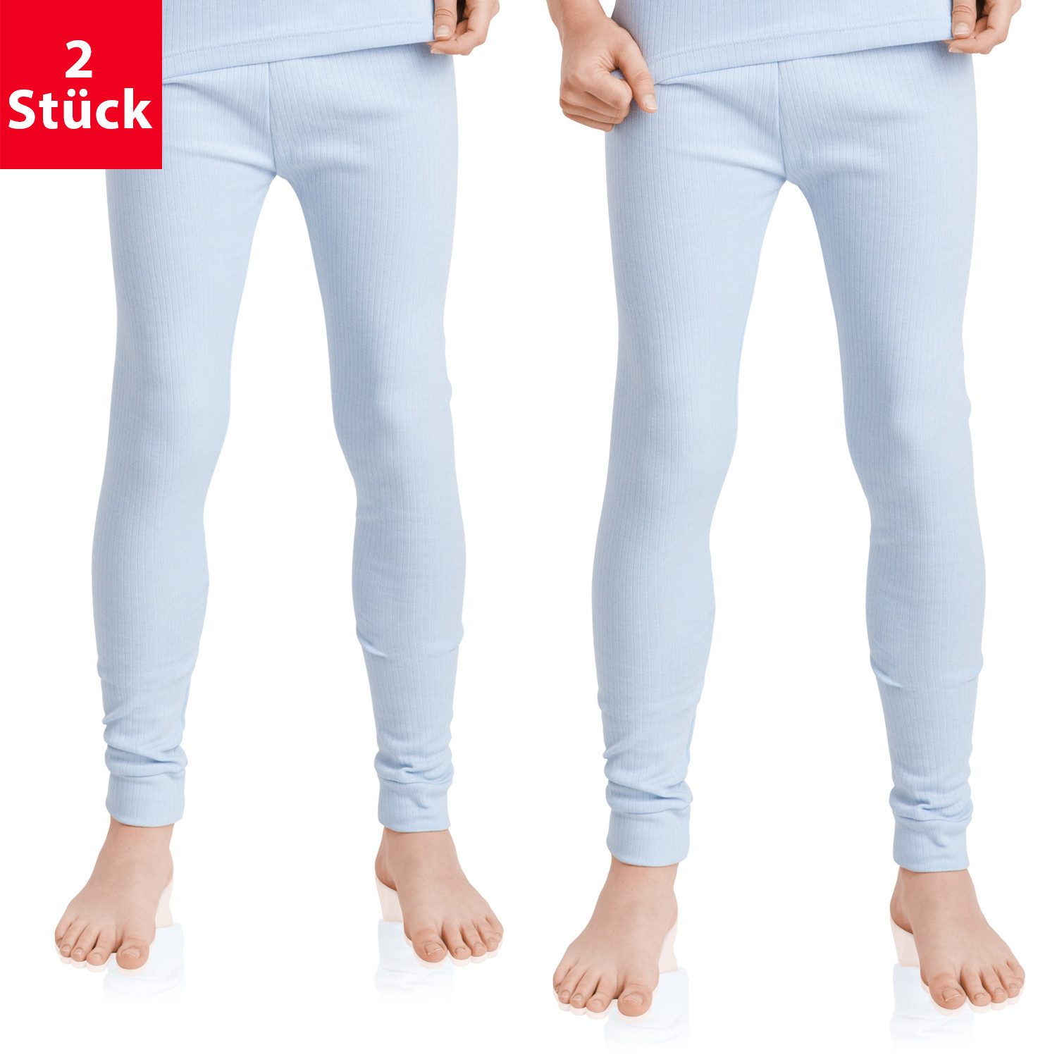 celodoro Thermounterhose 2er Pack Lange Kinder Thermo Unterhose Winter Unterwäsche