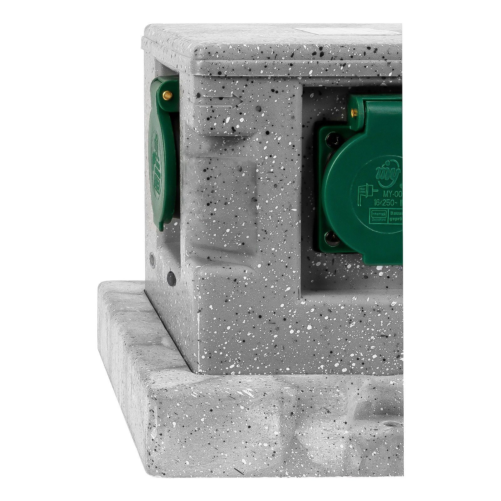 Grafner Gartensteckdose Gartensteckdose Wifi Außensteckdose Steinoptik Tuya Smart Life, Steinoptik, steuerbar per App