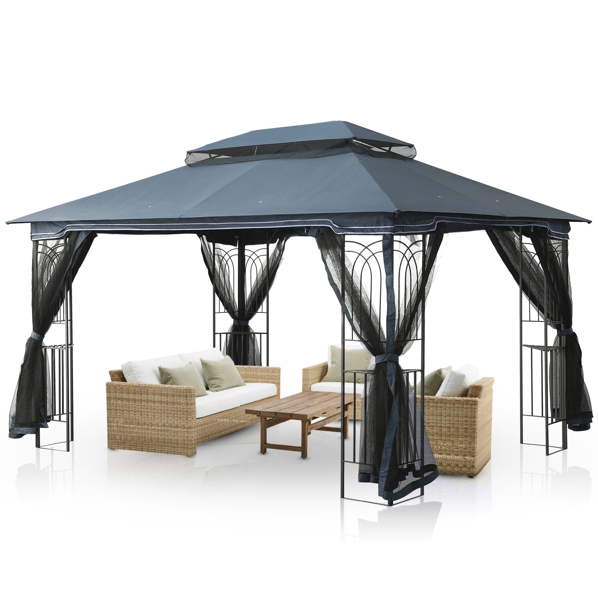 ELYFLAIR Pavillon ELYFLAIR® Gartenpavillon 4x3m wasserdicht günstig online kaufen