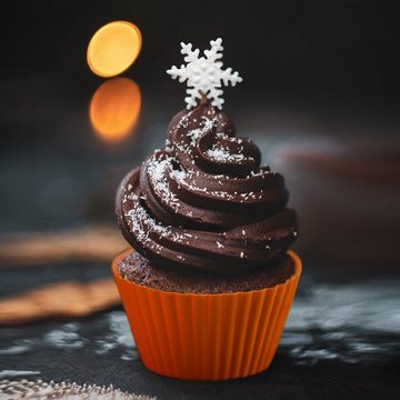 PRECORN Muffinform 24er Silikon Cupcake-Formen Muffins Wiederverwendbare Muffinförmchen