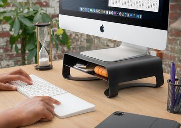 Twelve South Curve Riser, Desktop / Monitor Ständer mit Ablagefläche, Schwarz Standhalterung, (iMac, PC Bildschirm)