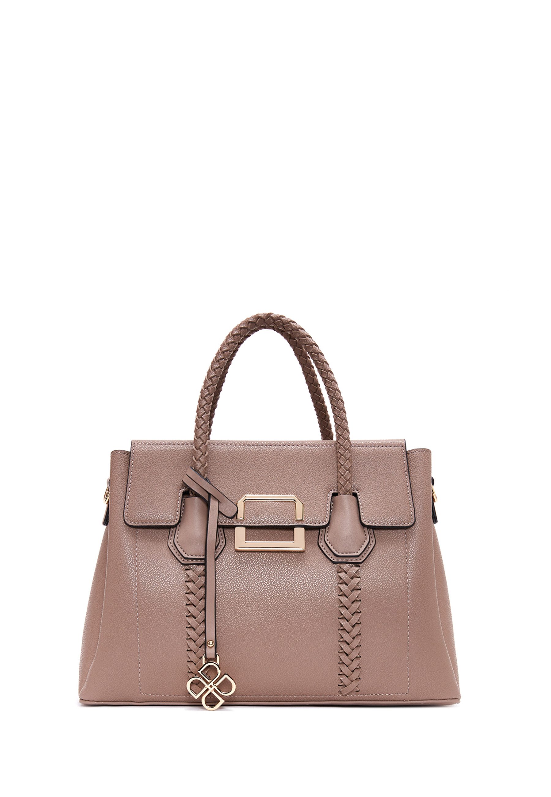 Derimod Umhängetasche Handtasche aus Kunstleder, Kunstleder, Schulterriemen, Groß