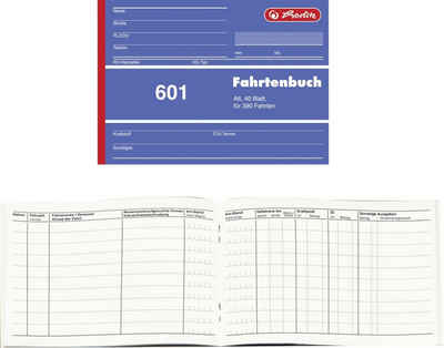 Herlitz Collegeblock herlitz Fahrtenbuch A6 601 40 Blatt FSC