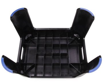 ONDIS24 Tritthocker Tritthocker Step Stool mit Gummi Antirutschschutz bis 150 kg belastbar (schwarz/Alu), bis 150 kg