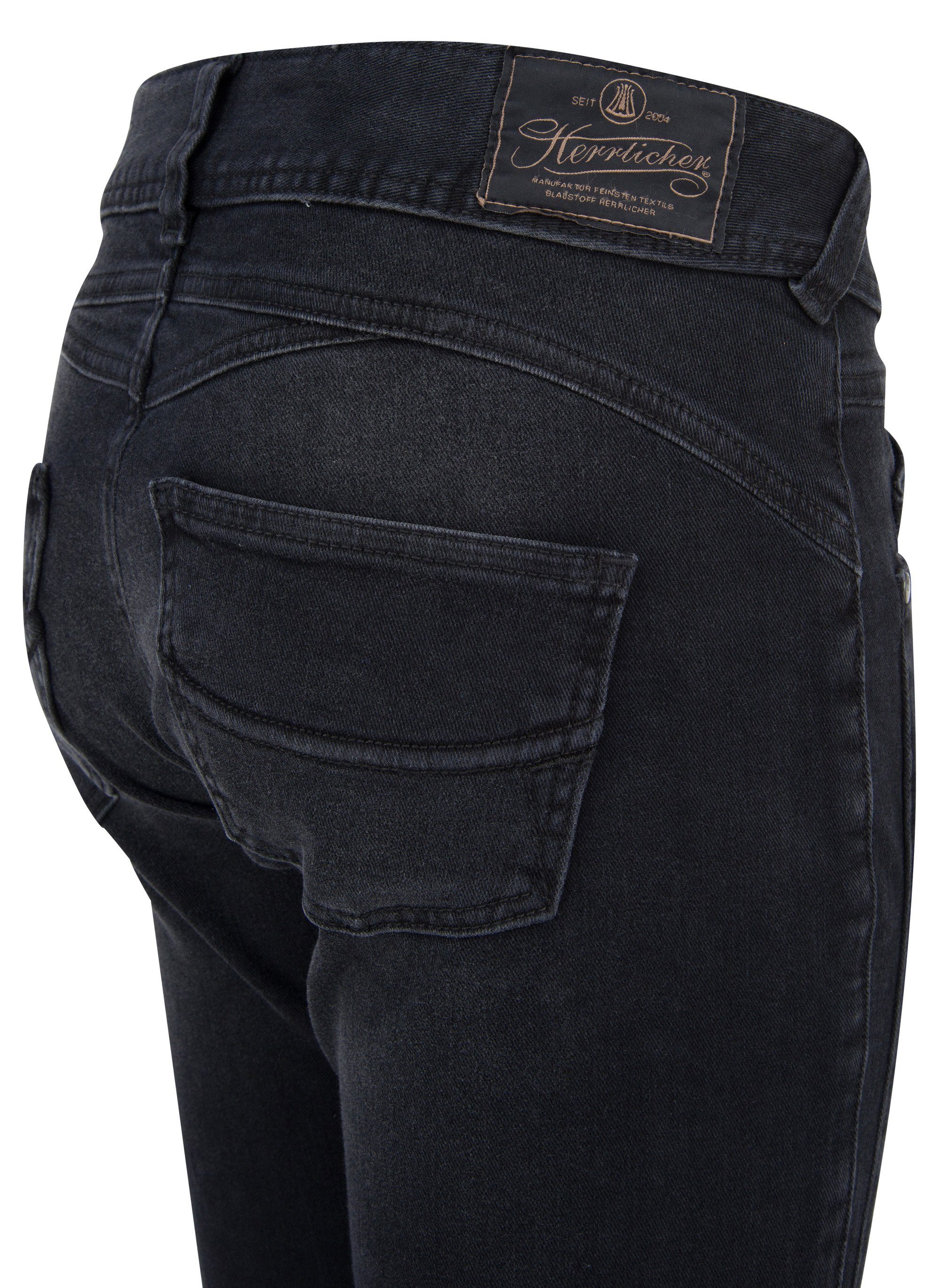 Herrlicher Stretch-Jeans HERRLICHER GILA Slim Denim Cashmere Touch black dull 5606-DB020-856