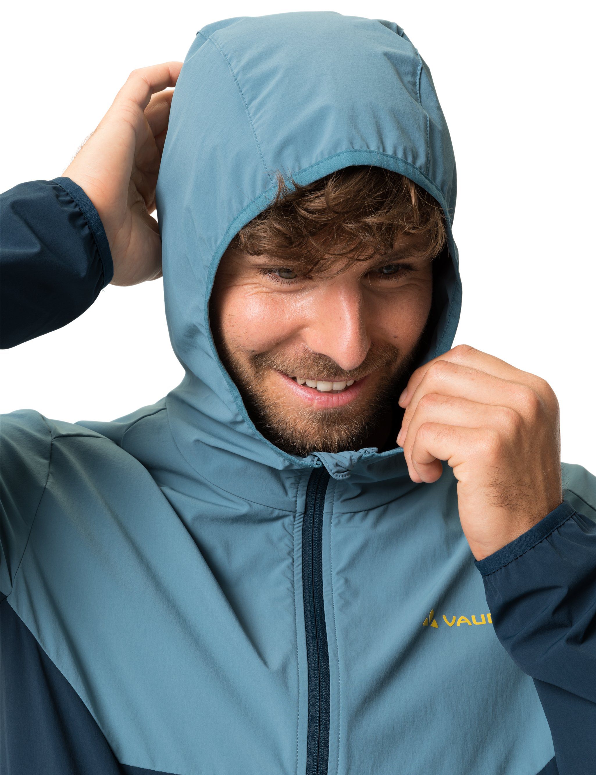 Jacket (1-St) Men's VAUDE Outdoorjacke gray kompensiert uni IV blue Moab Klimaneutral