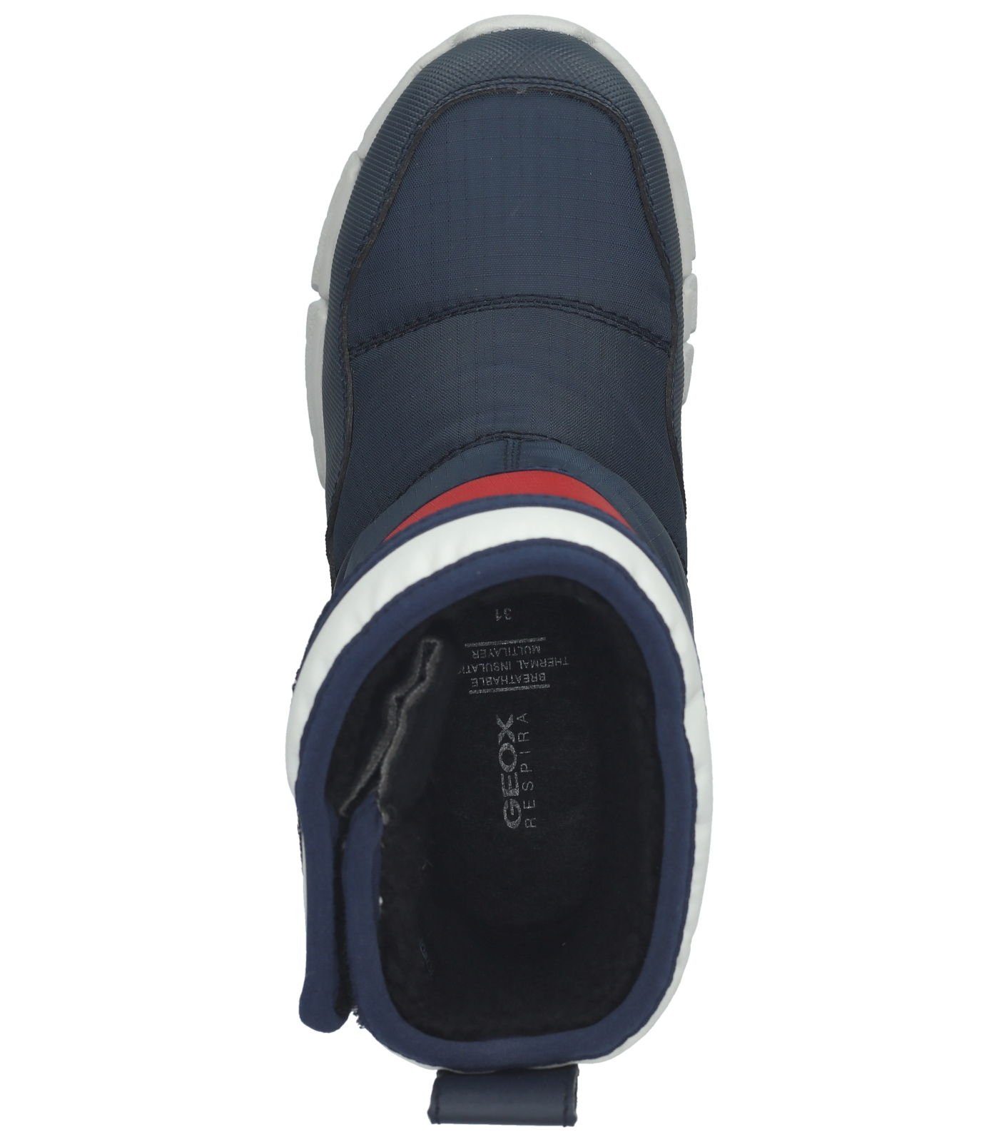 Stiefelette Geox Lederimitat/Textil Stiefelette Navy Rot